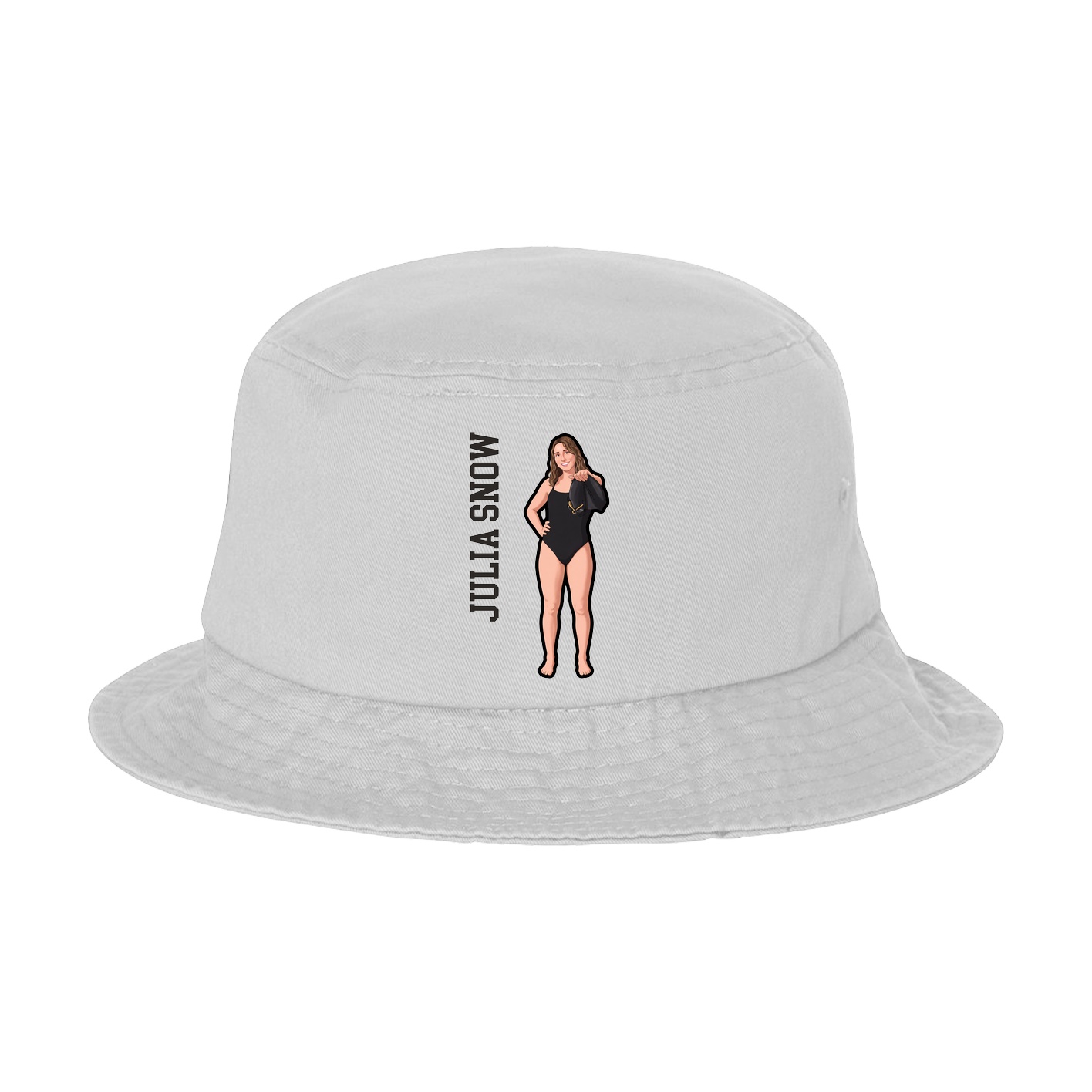 Bucket Cap — Name Vertical in White