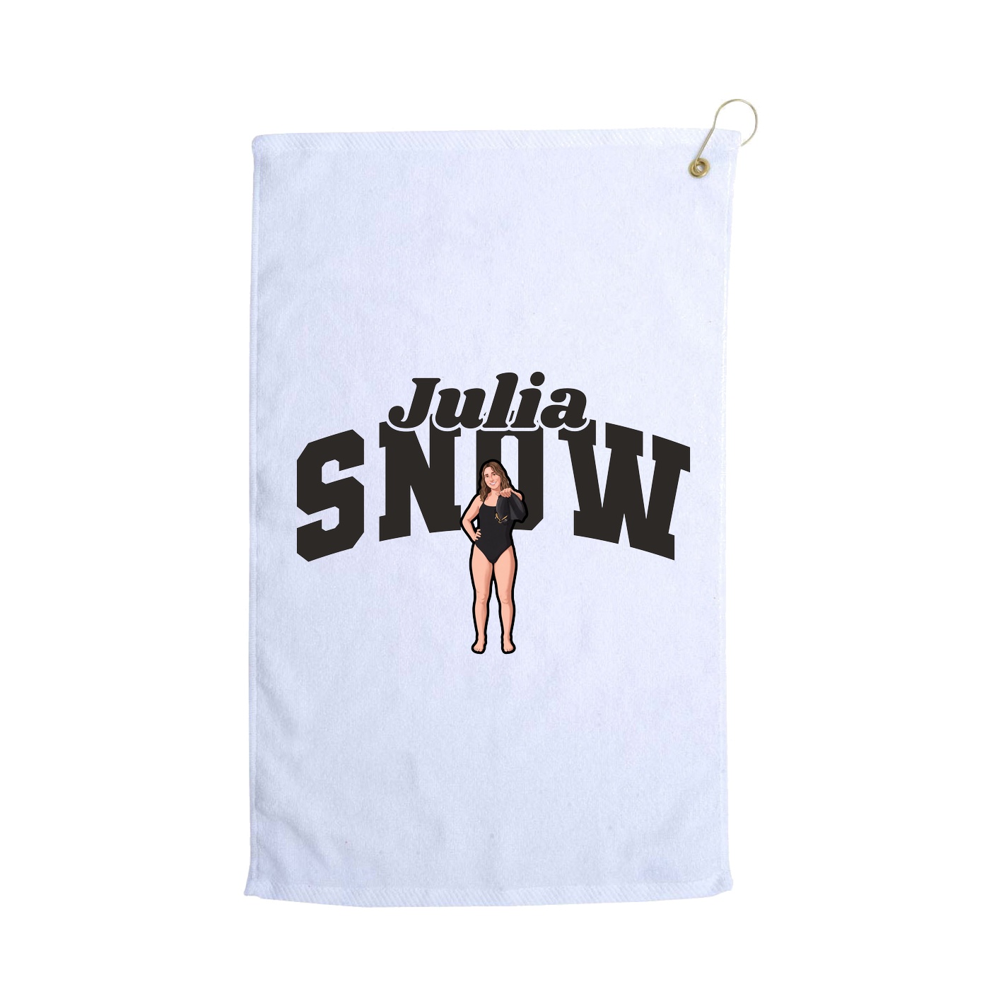 Golf Towel — Signature Arch in White