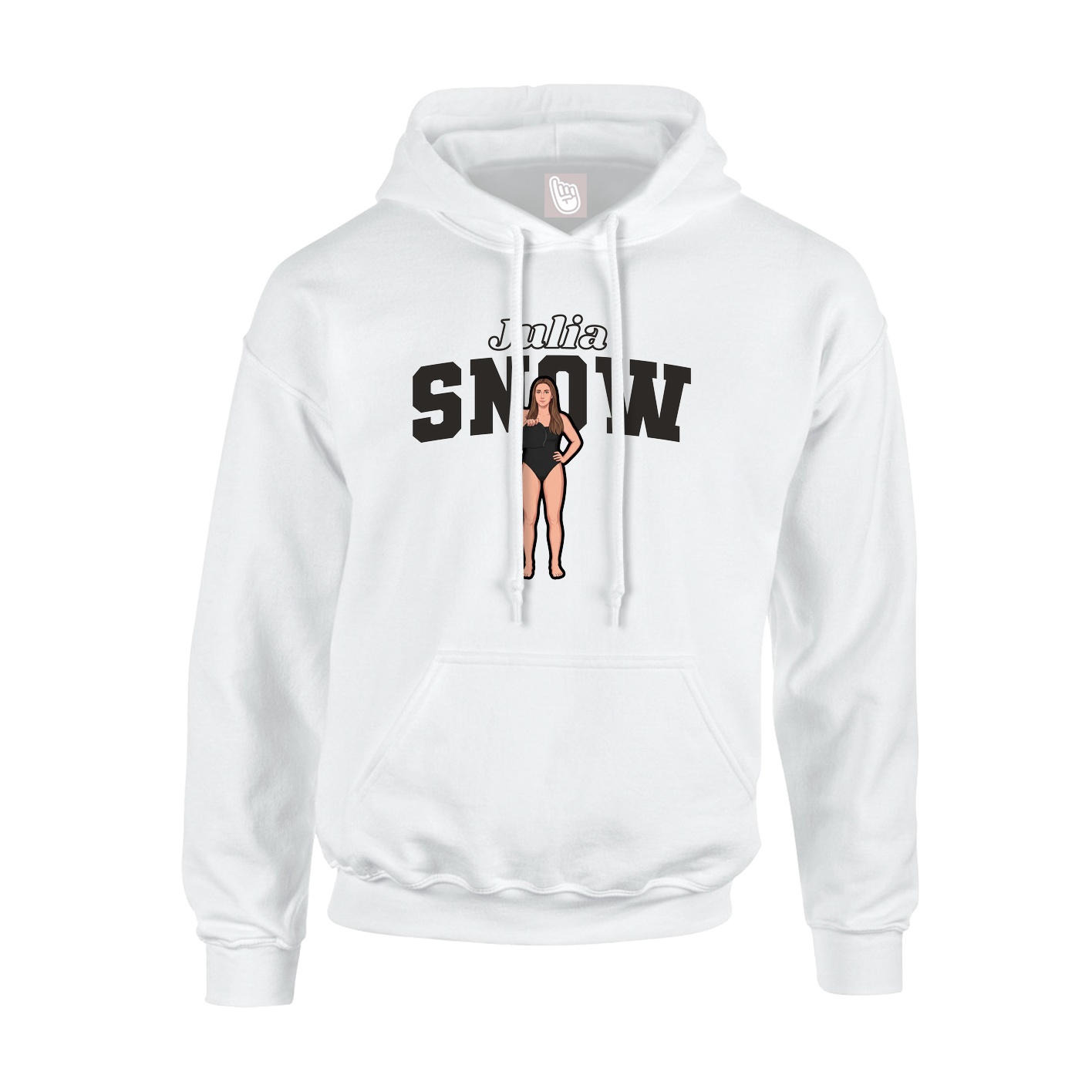 Hoodie — Name Arch in White