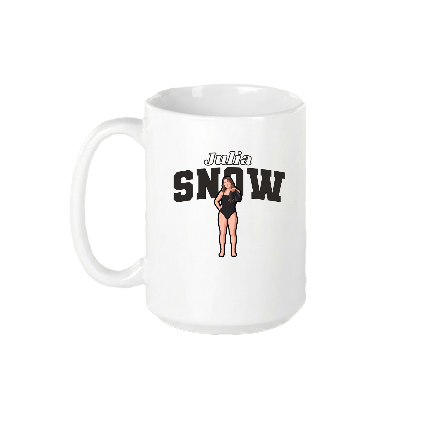 15oz Coffee Mug — Name Arch in White