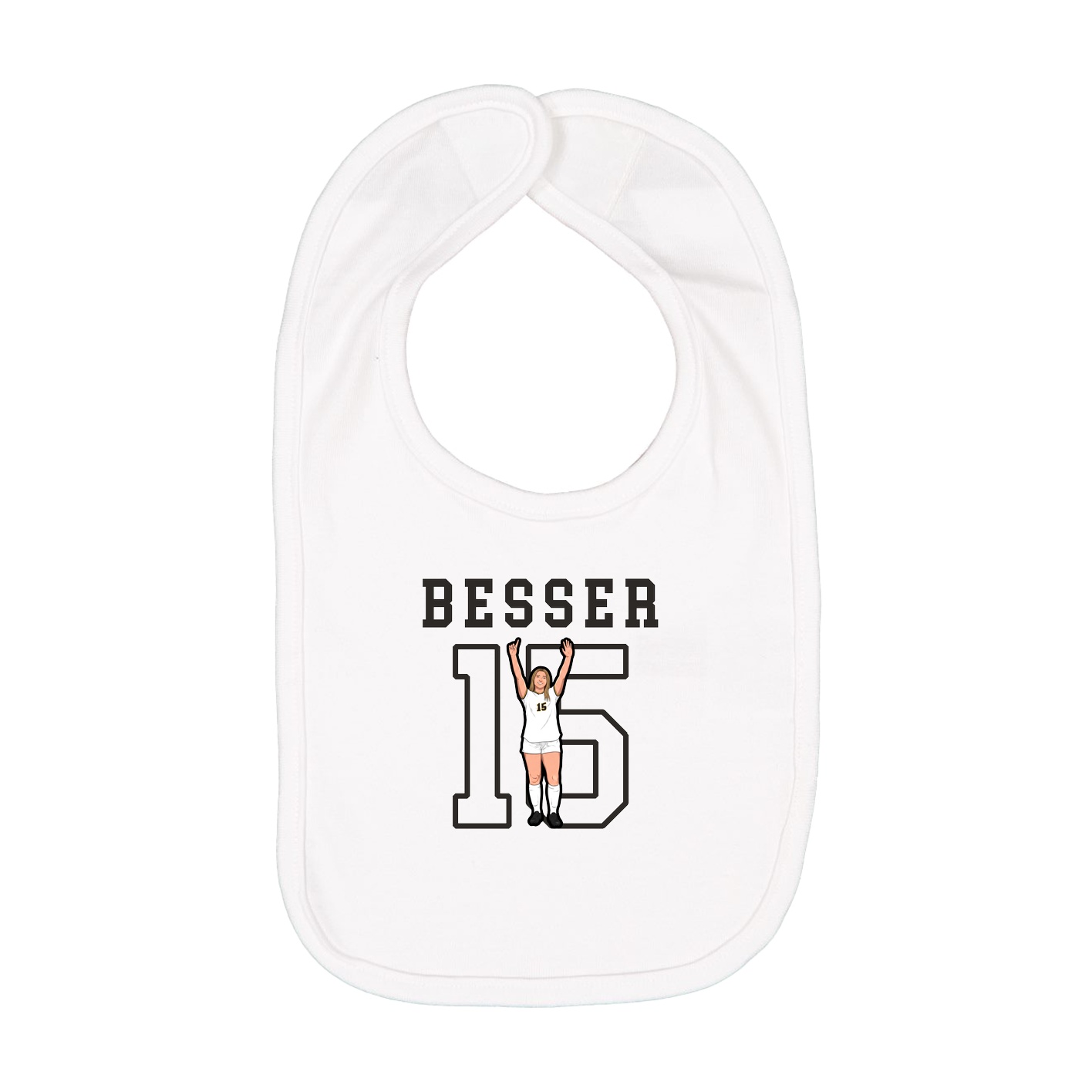 Infant Bib — Shirsey in White