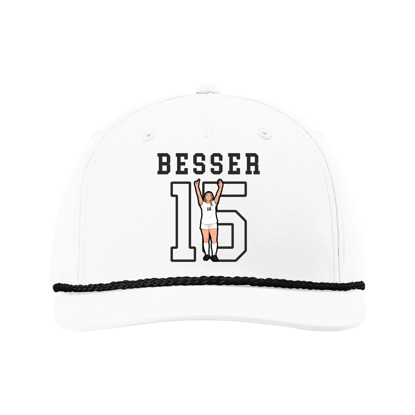 Five-Panel Classic Rope Cap — Shirsey in White