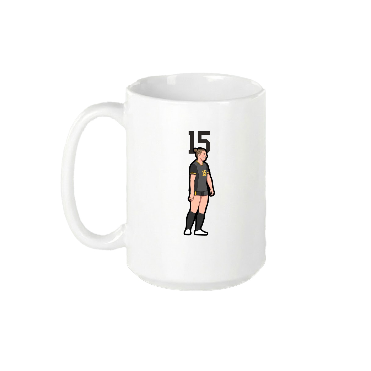 15oz Coffee Mug — Number Top in White
