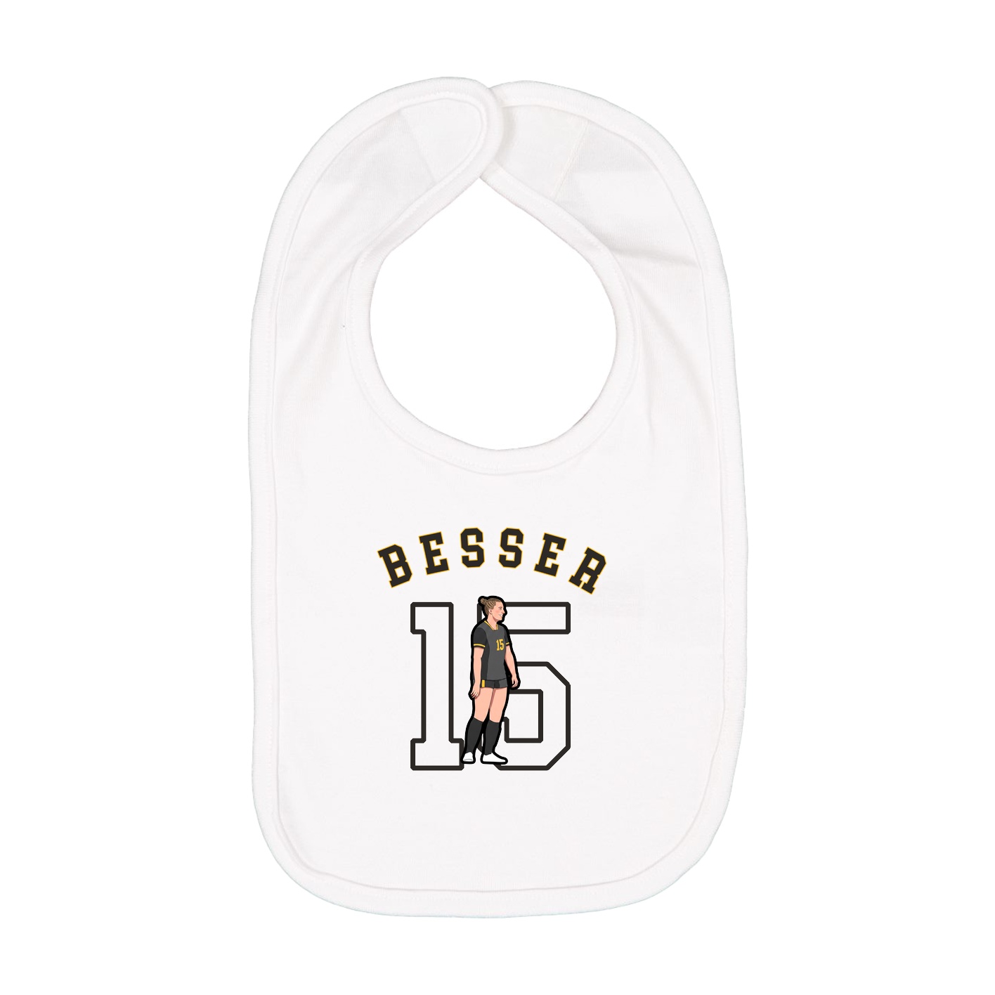 Infant Bib — Shirsey Arch in White