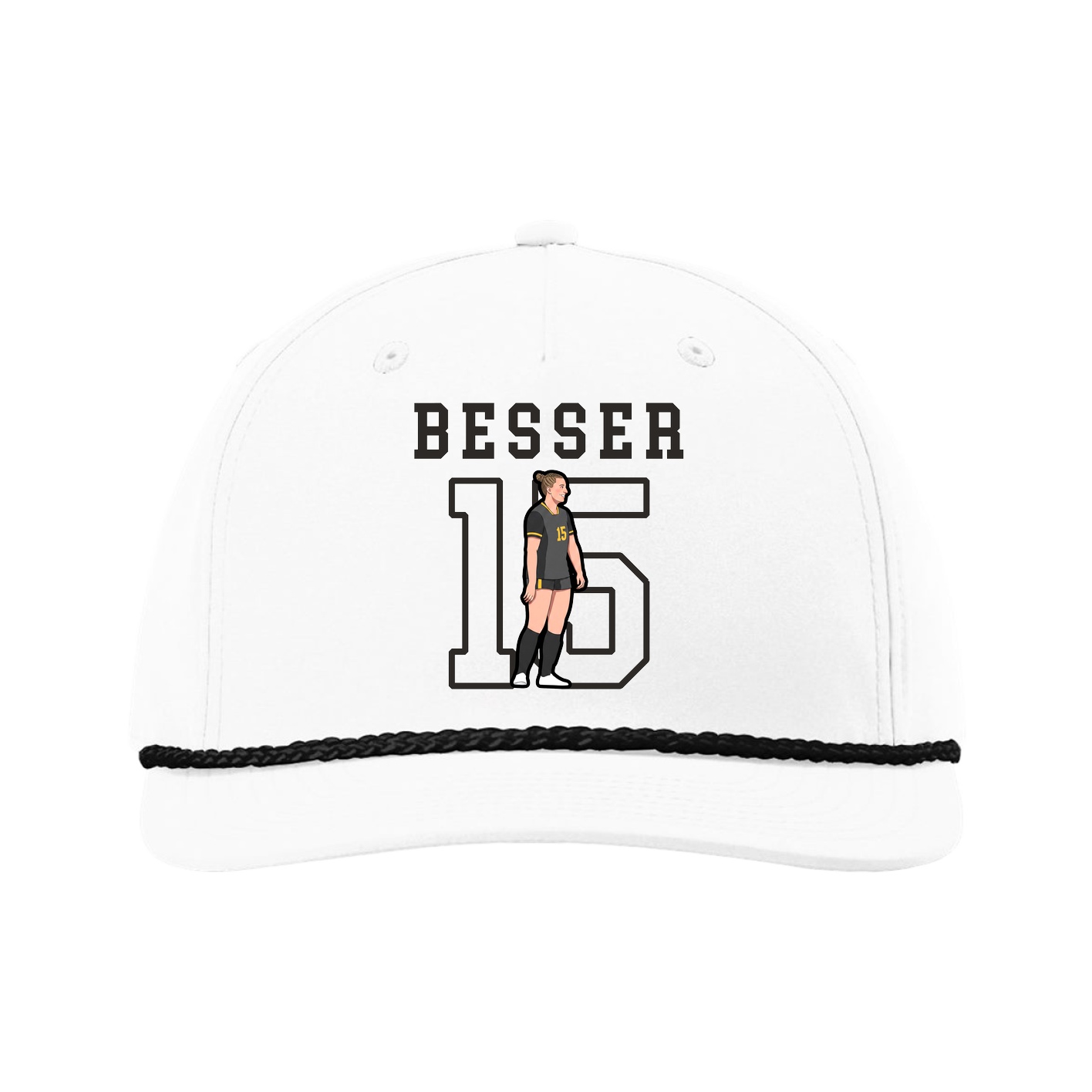 Five-Panel Classic Rope Cap — Shirsey in White