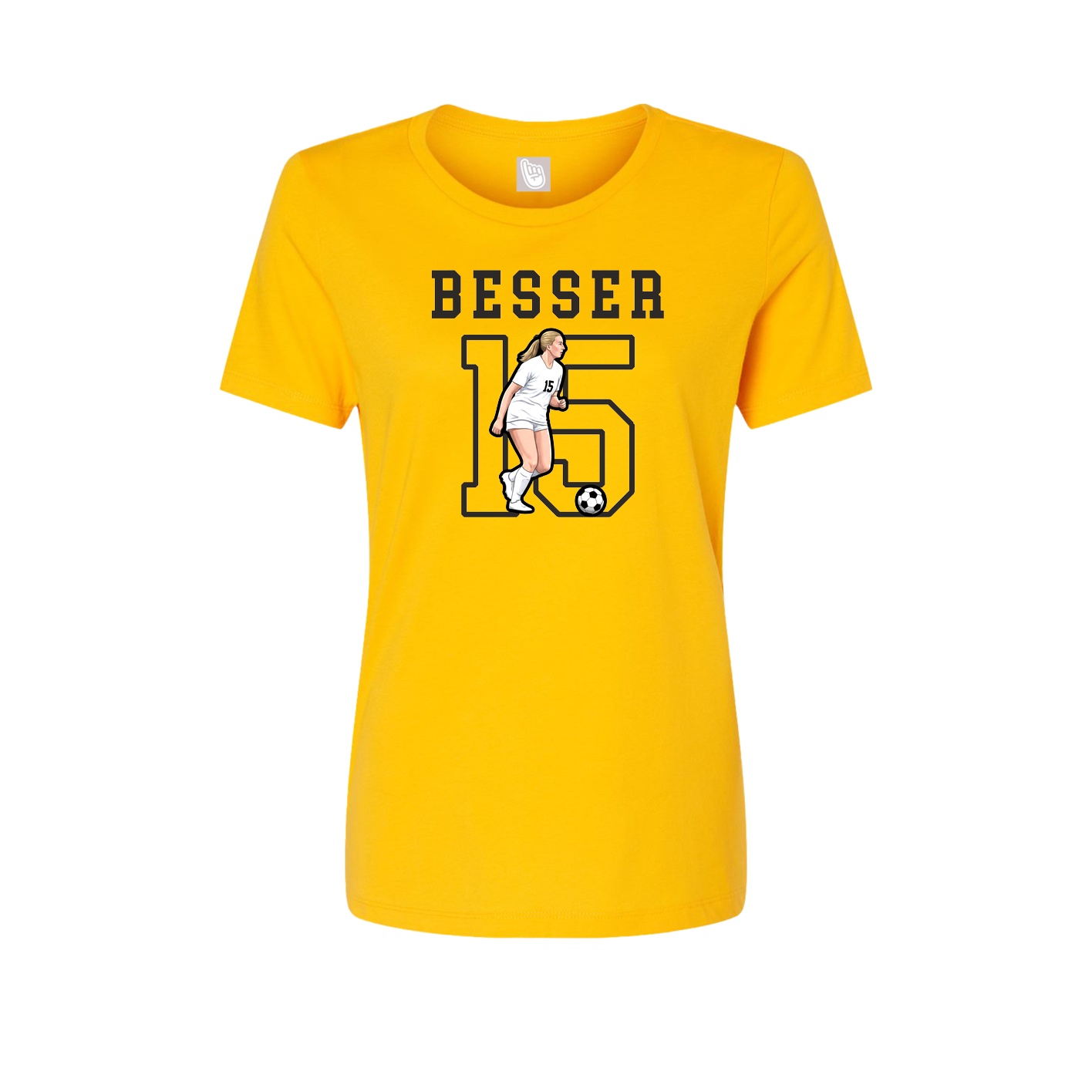 Fitted Women's Tee — Shirsey in Gold