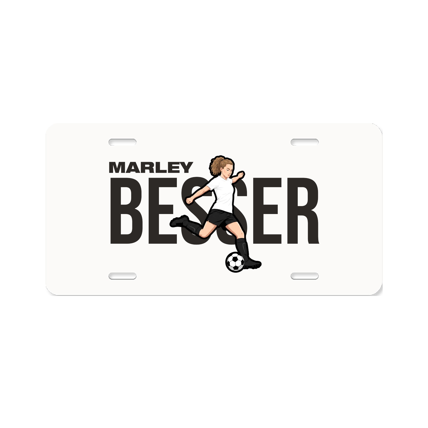License Plate — Player Name in Classic