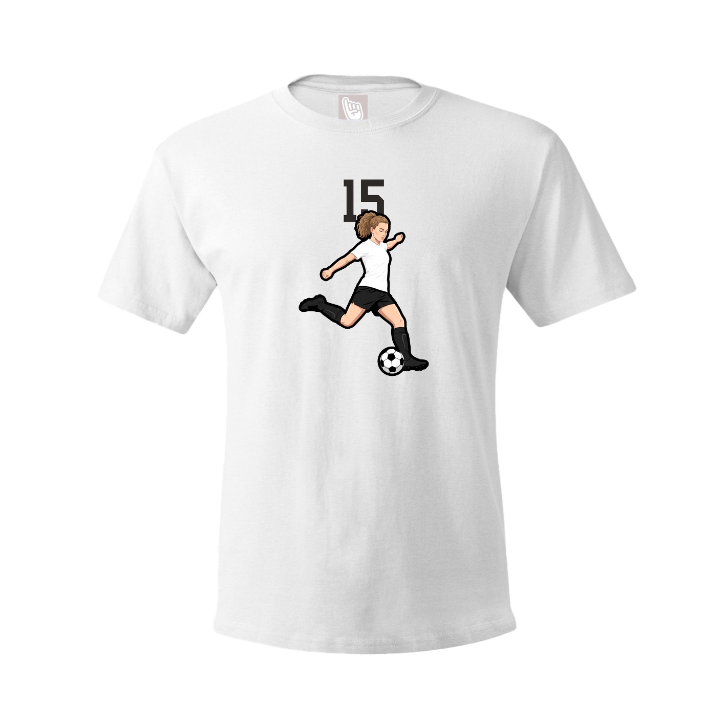 Youth Tee — Number Top in White