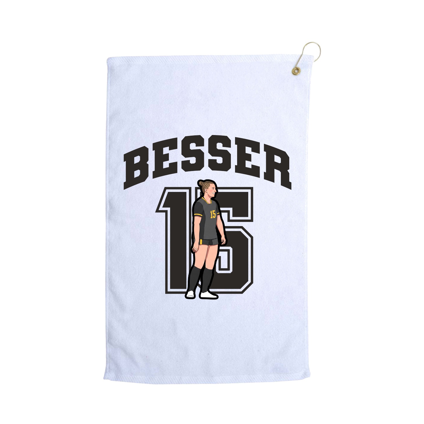 Golf Towel — Number in White
