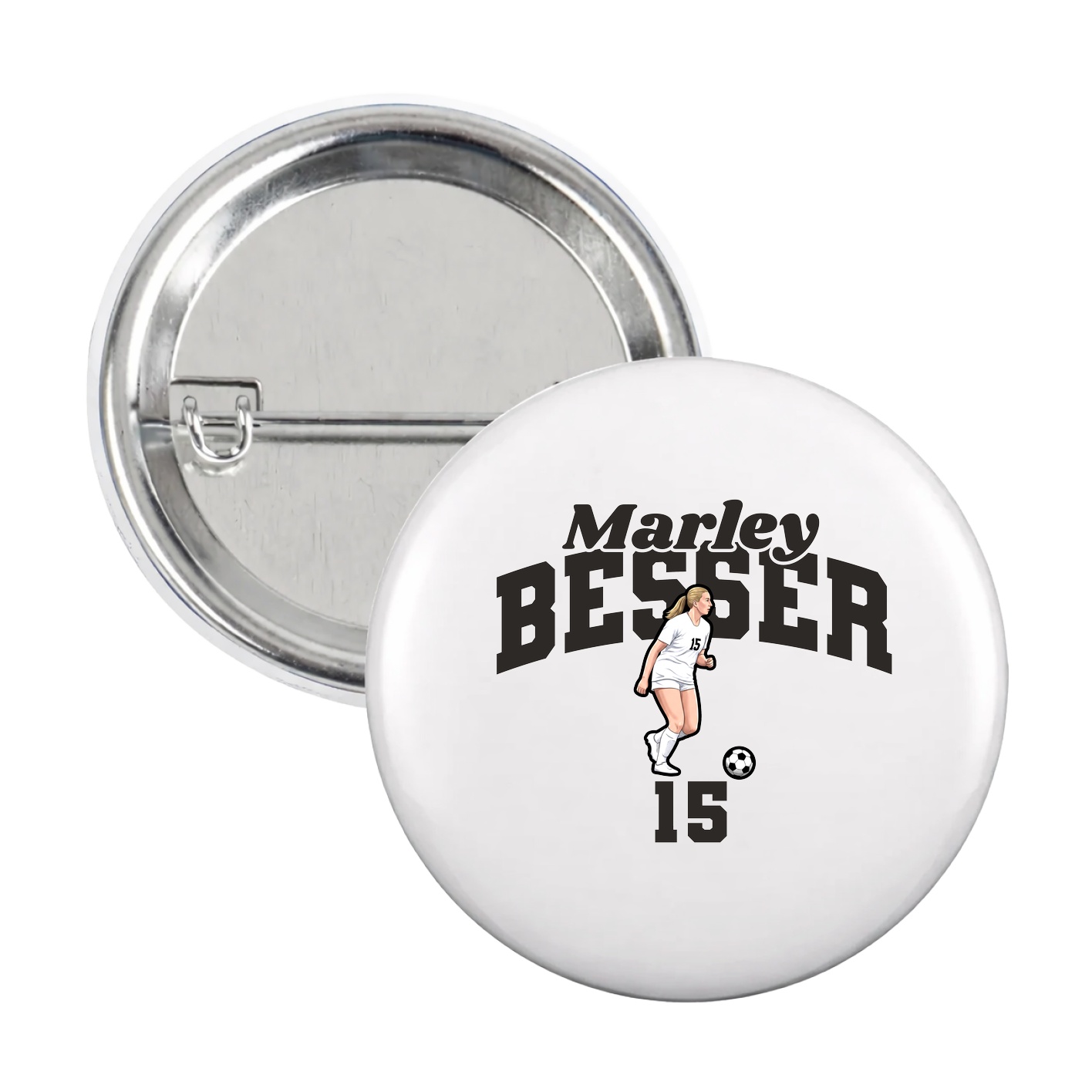 Game Day Button — Signature Arch in White