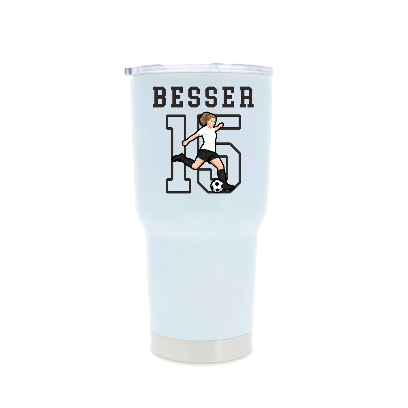 30oz Stainless Steel Tumbler — Shirsey in White