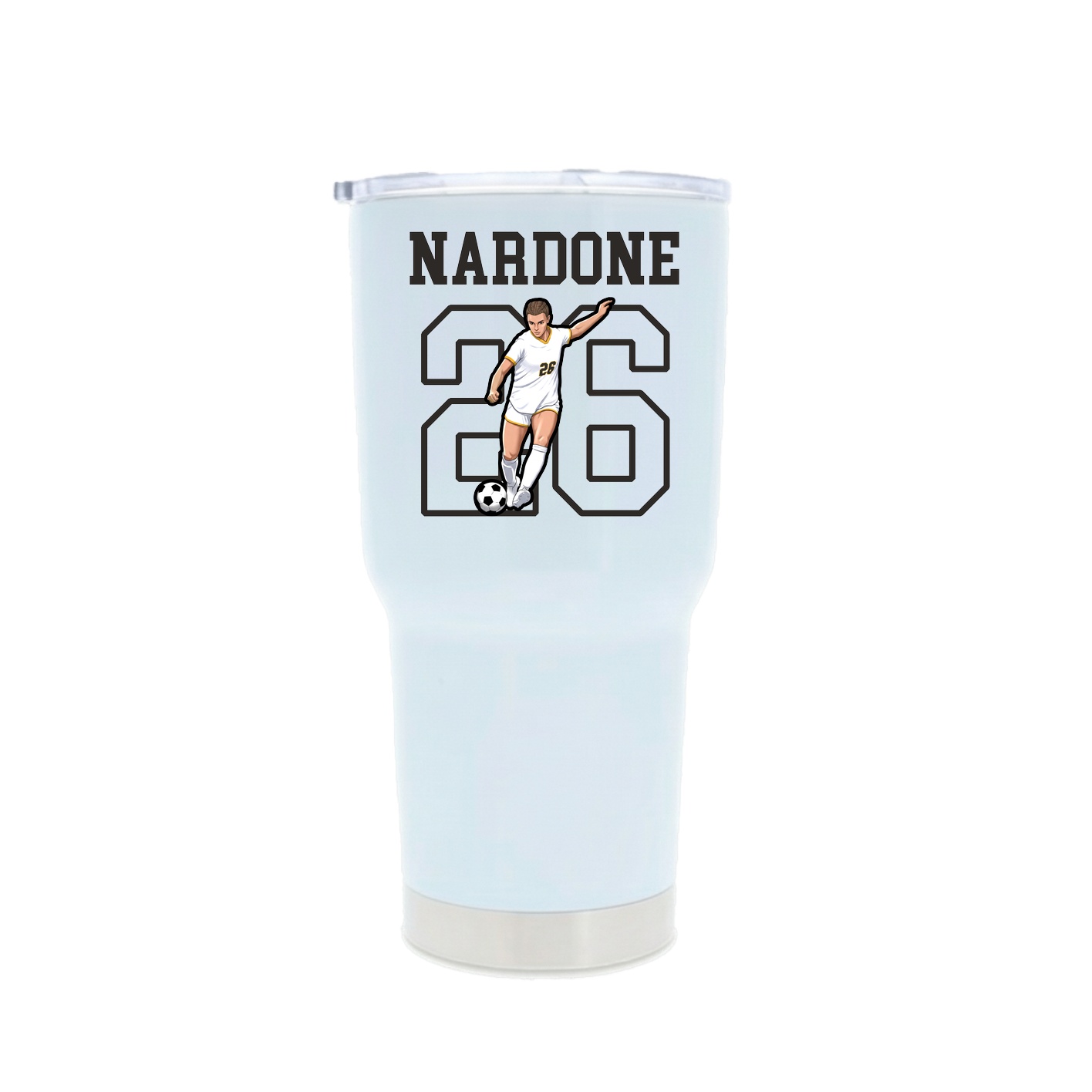 30oz Stainless Steel Tumbler — Shirsey in White