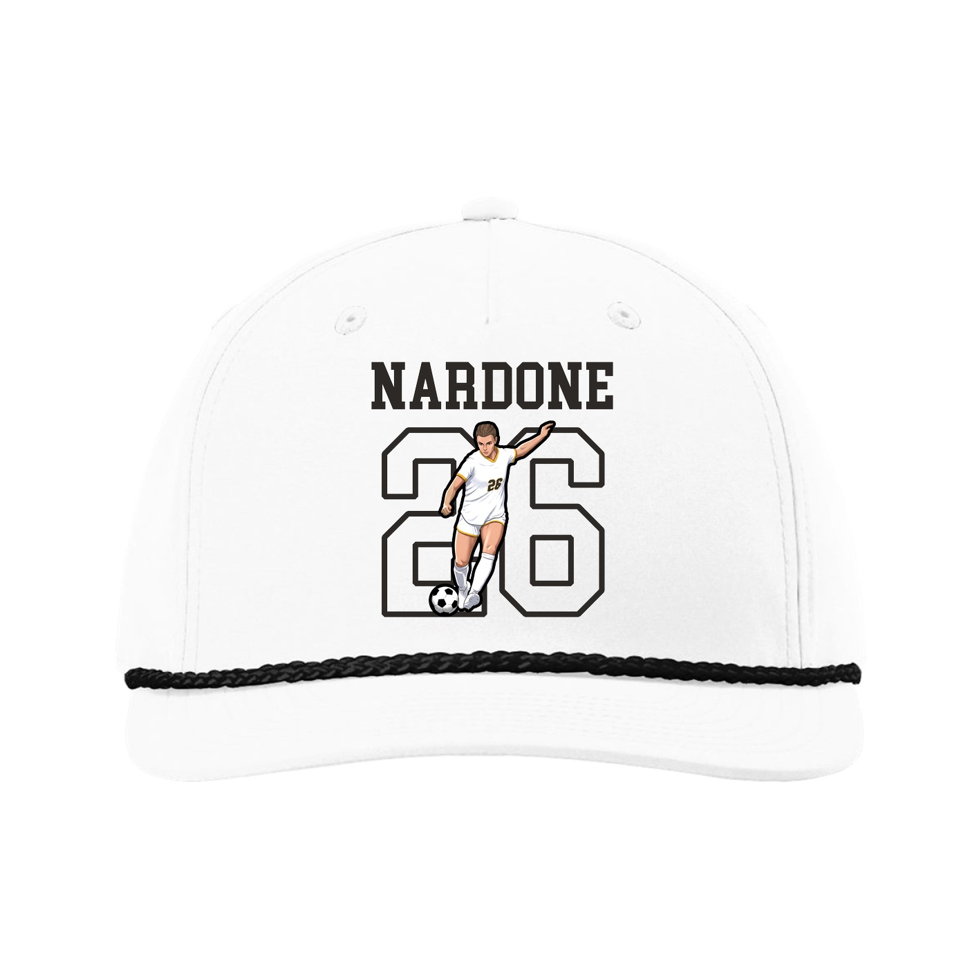 Five-Panel Classic Rope Cap — Shirsey in White