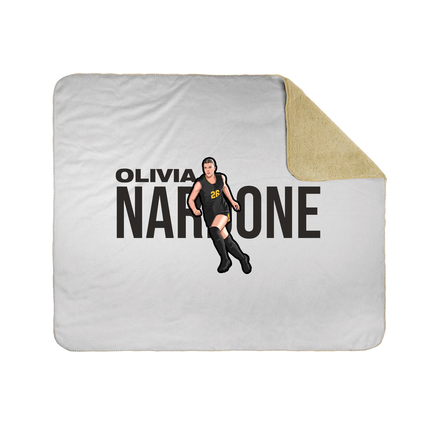 Throw Blanket — Player Name in White