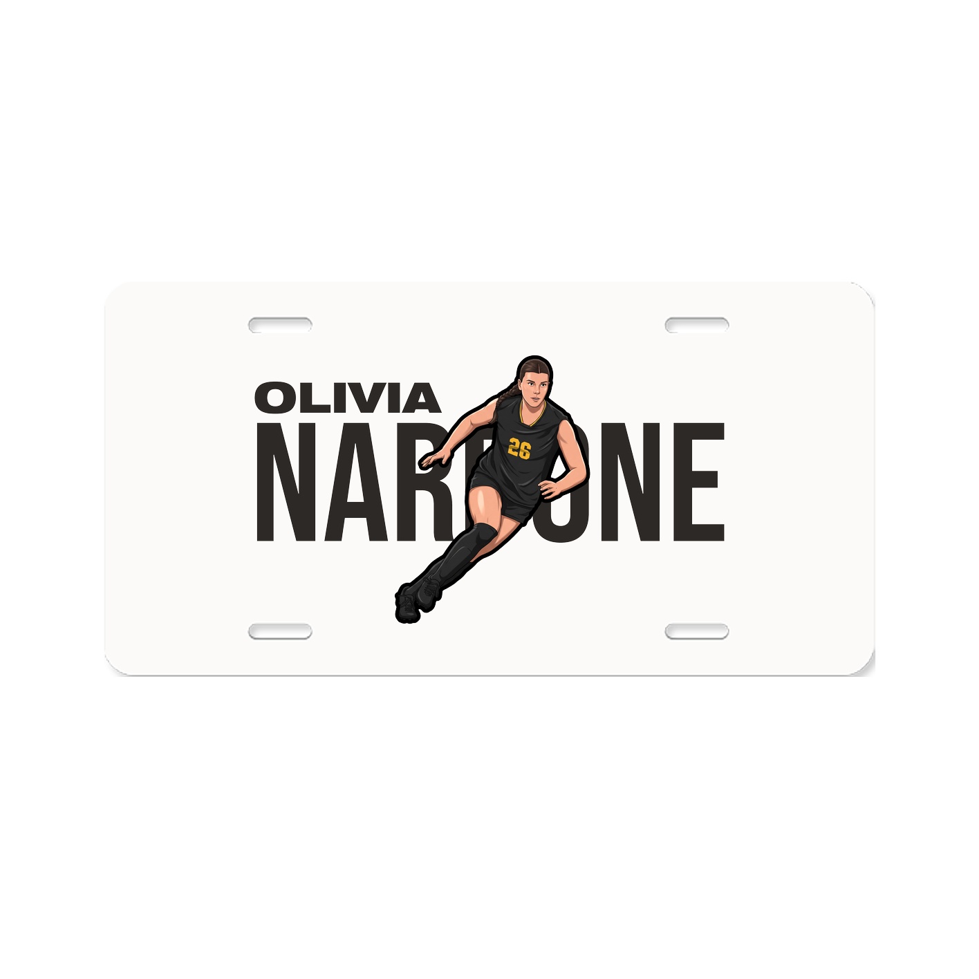 License Plate — Player Name in Classic
