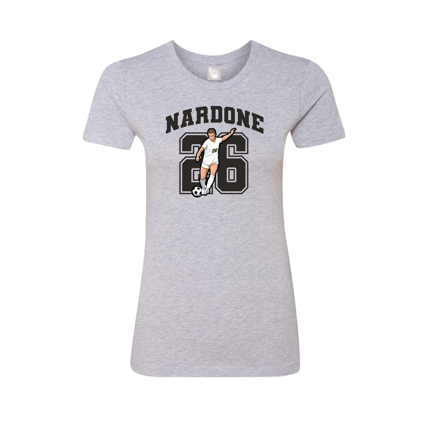Fitted Women's Tee — Number in Grey