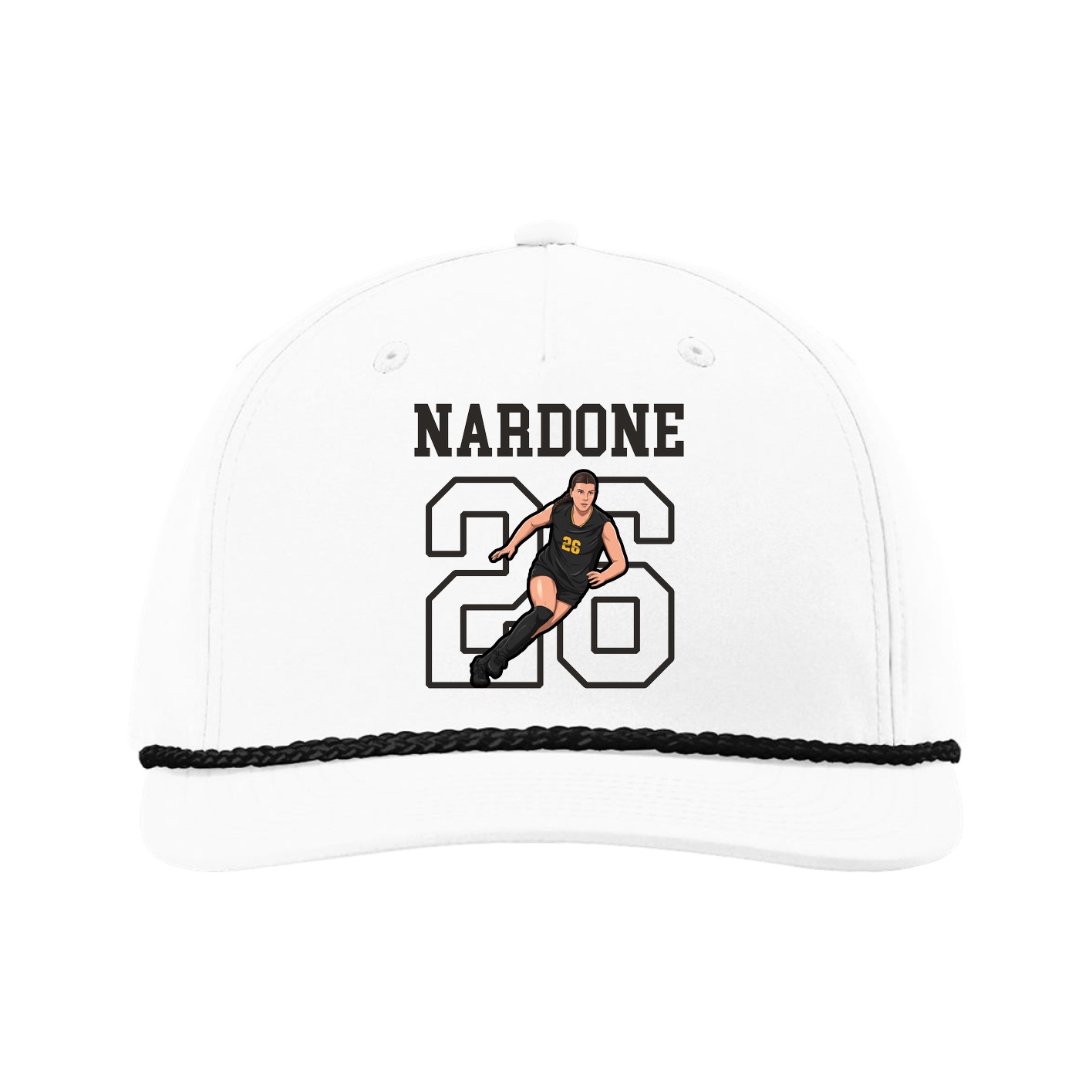 Five-Panel Classic Rope Cap — Shirsey in White