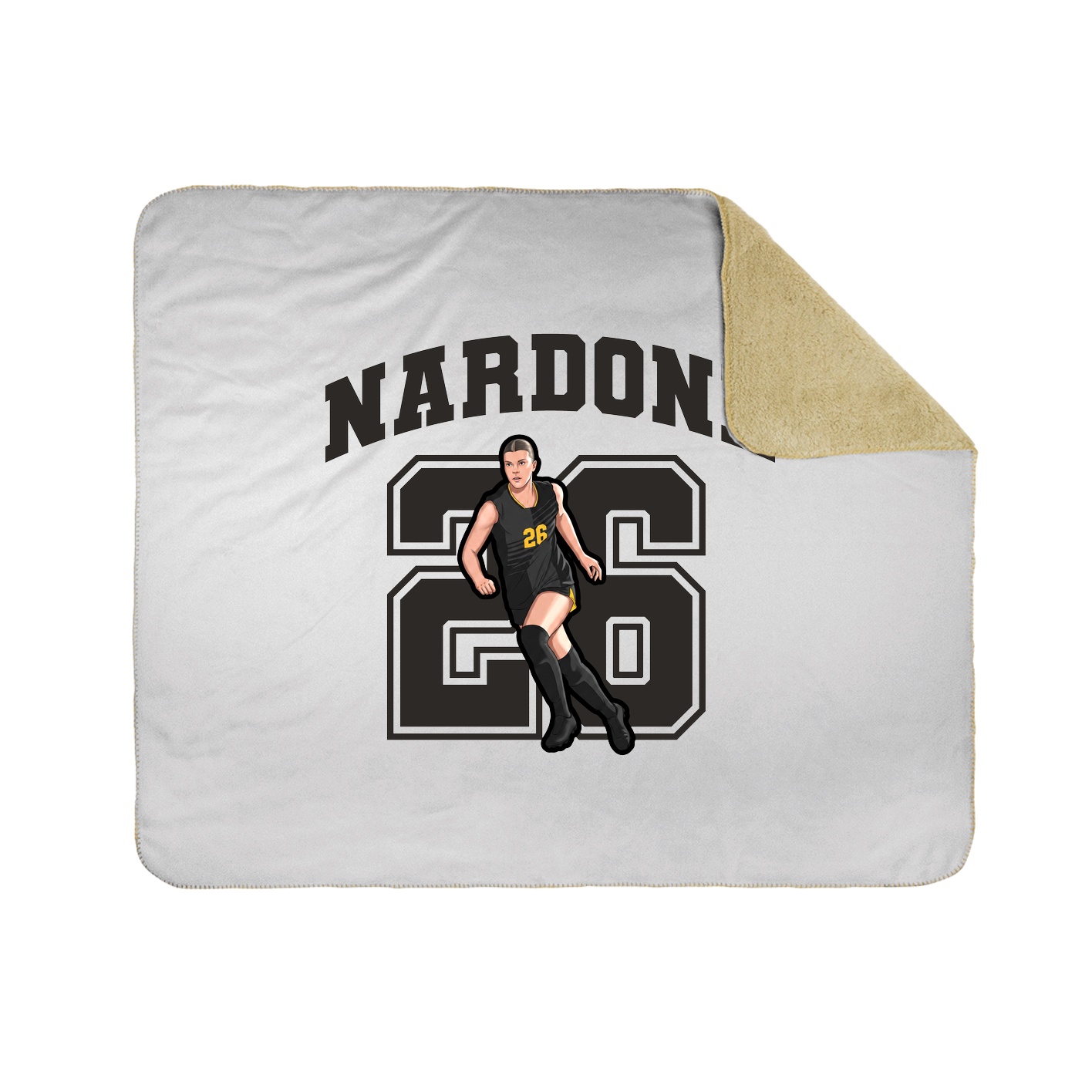 Throw Blanket — Number in White