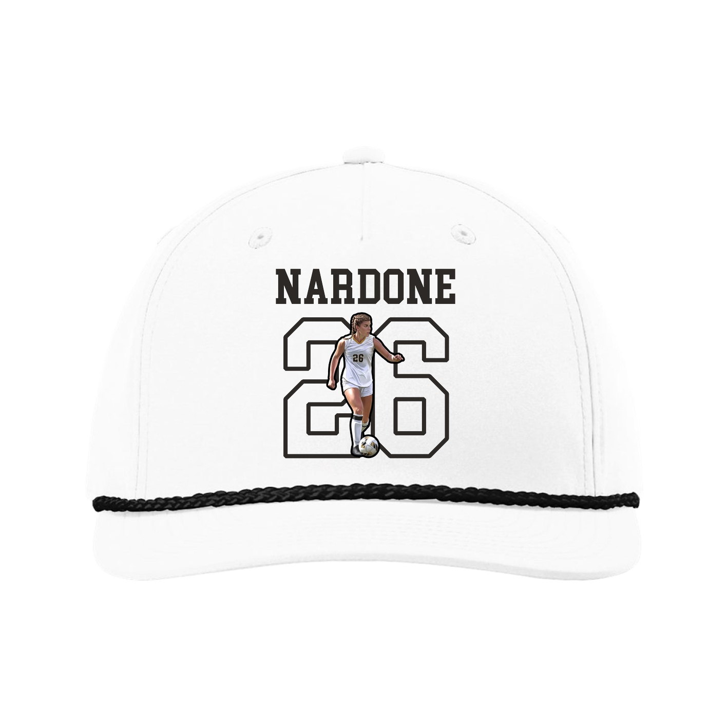 Five-Panel Classic Rope Cap — Shirsey in White