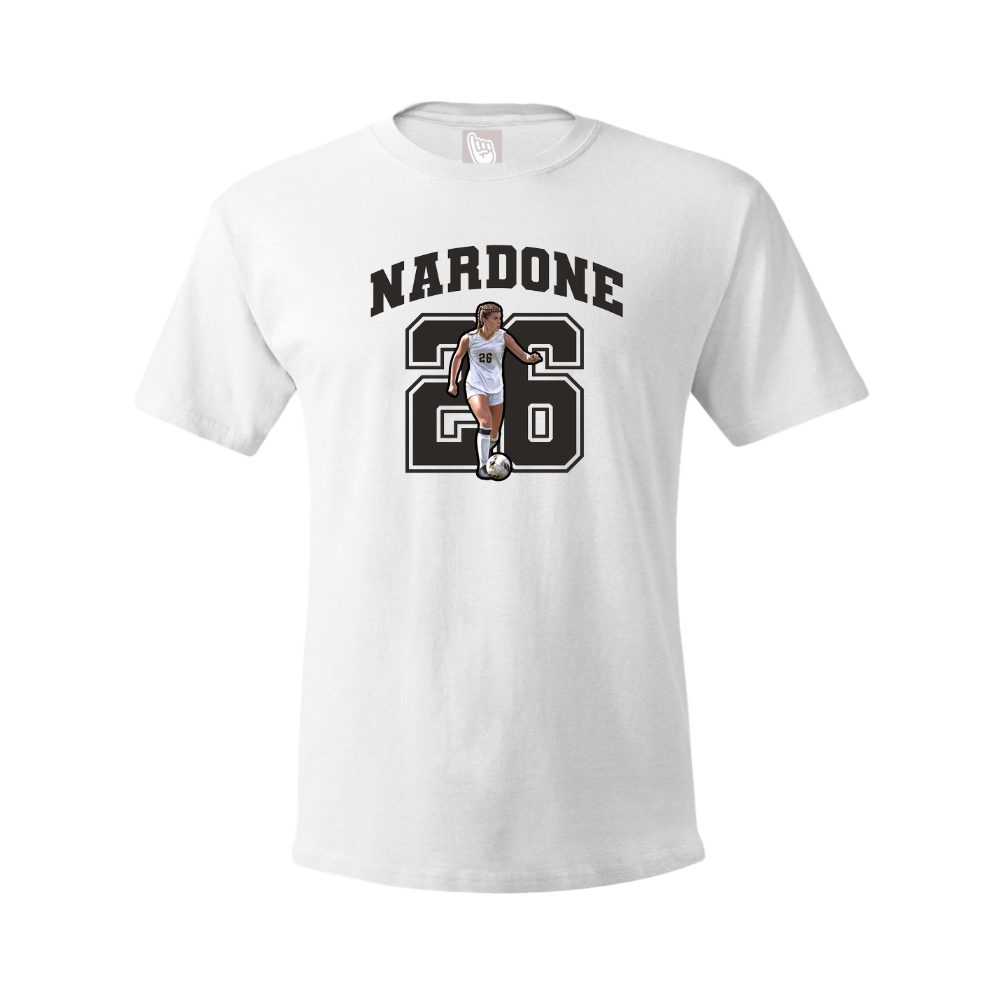 Youth Tee — Number in White