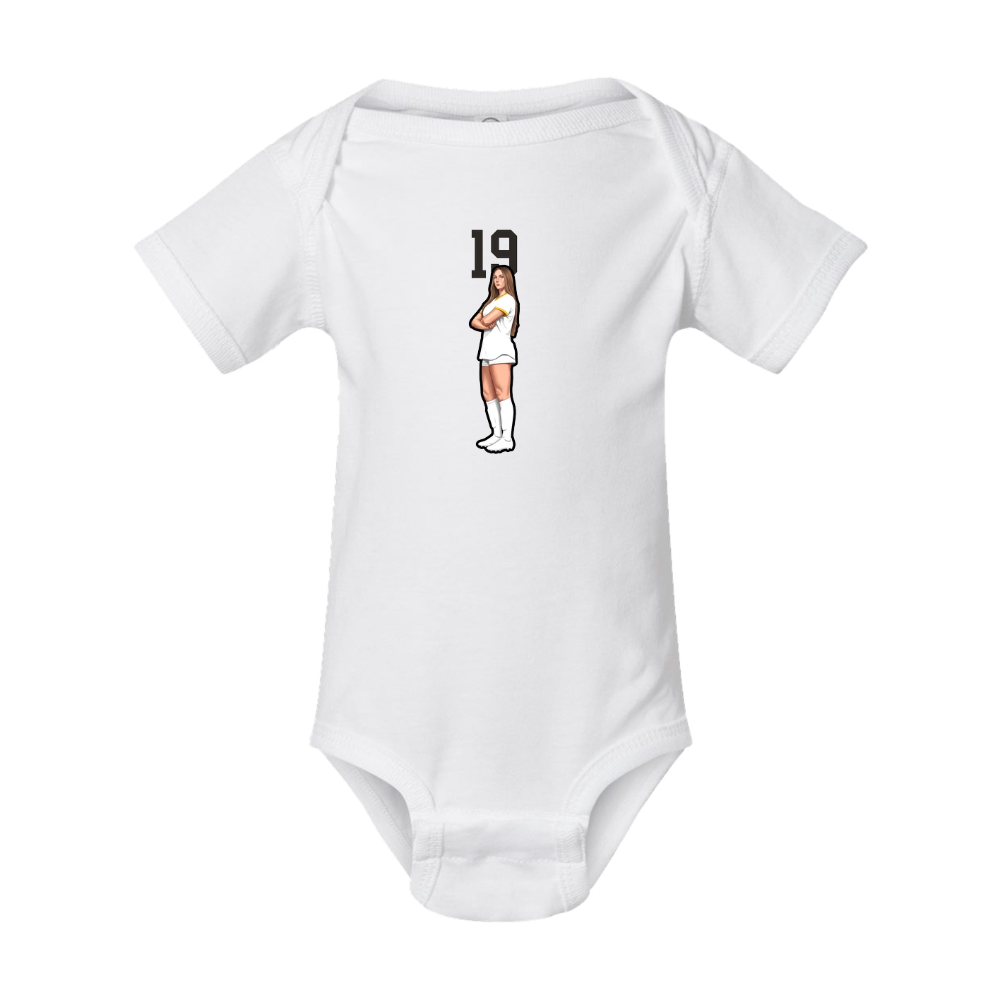Baby Onesie — Number Top in White