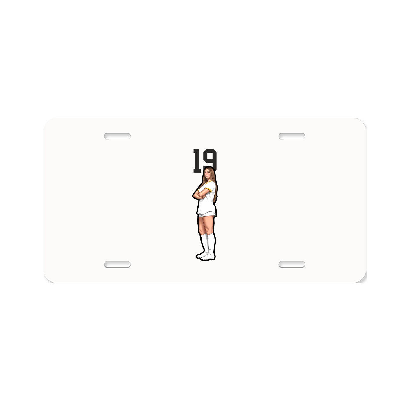 License Plate — Number Top in Classic