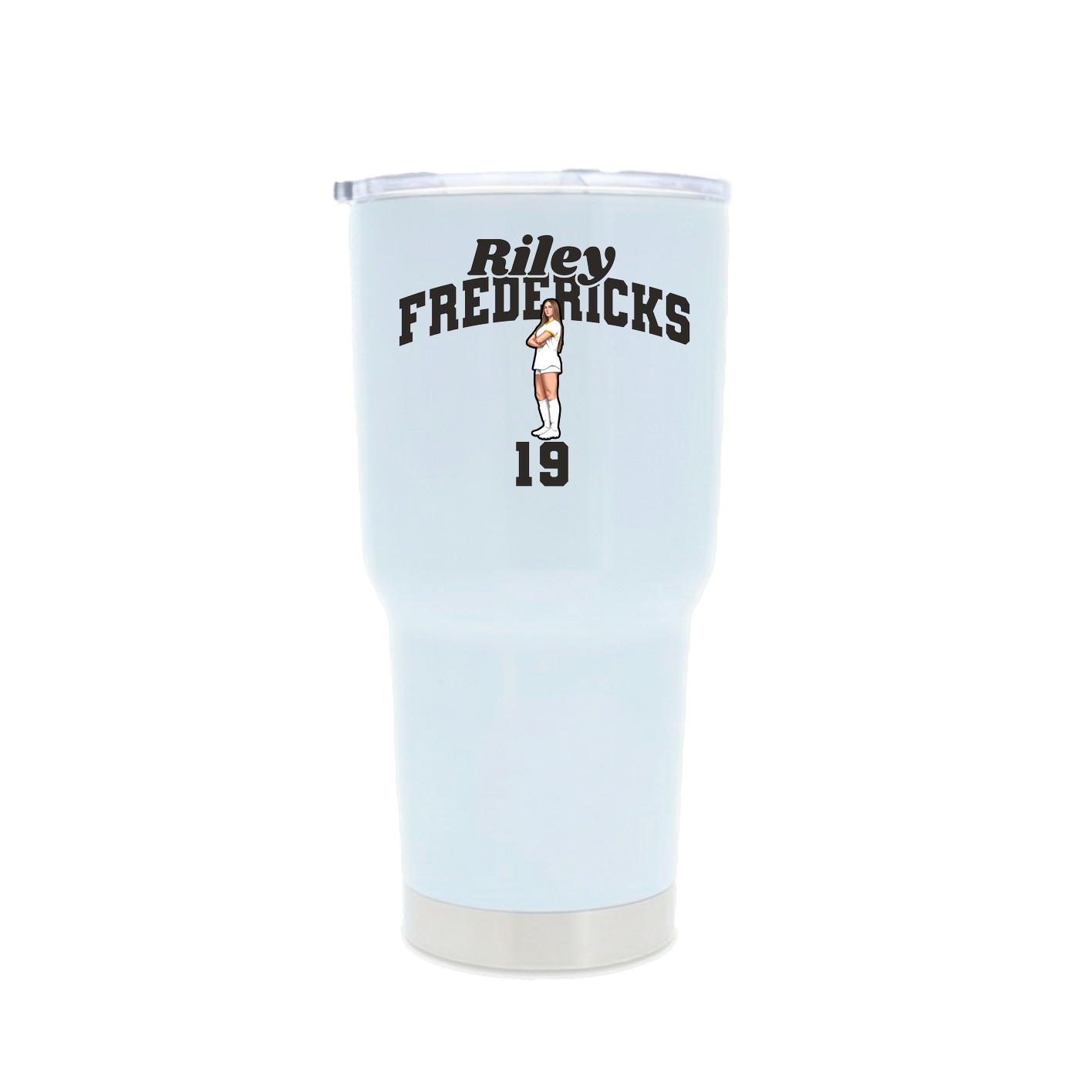 30oz Stainless Steel Tumbler — Signature Arch in White