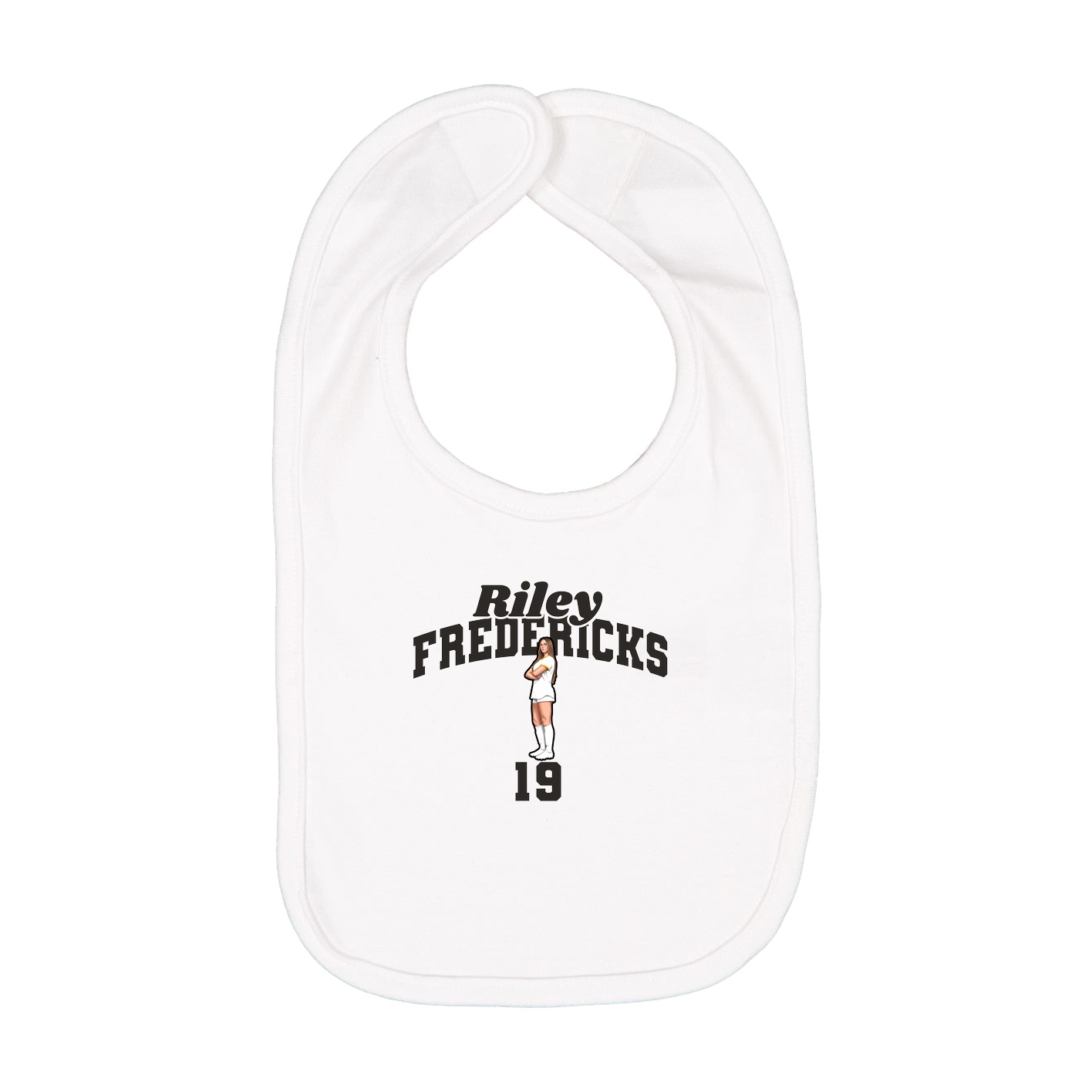 Infant Bib — Signature Arch in White