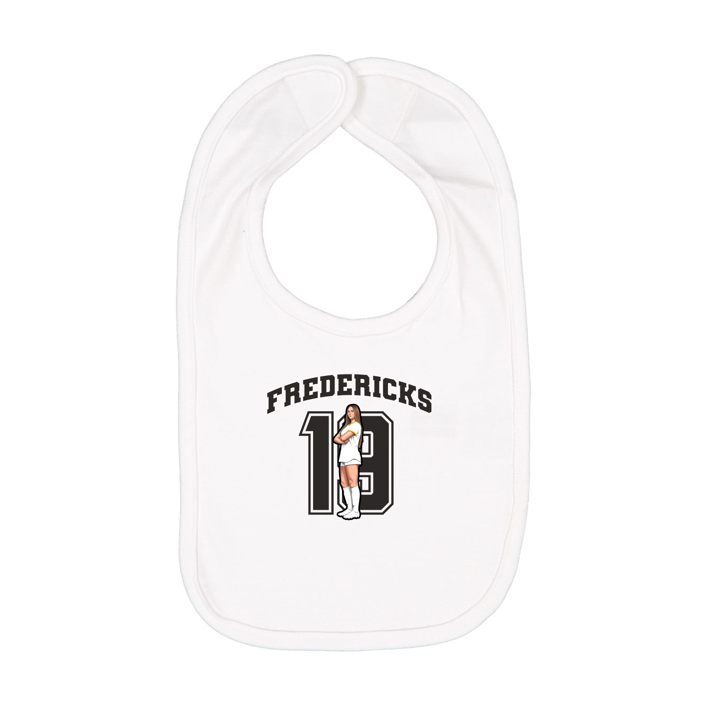 Infant Bib — Number in White