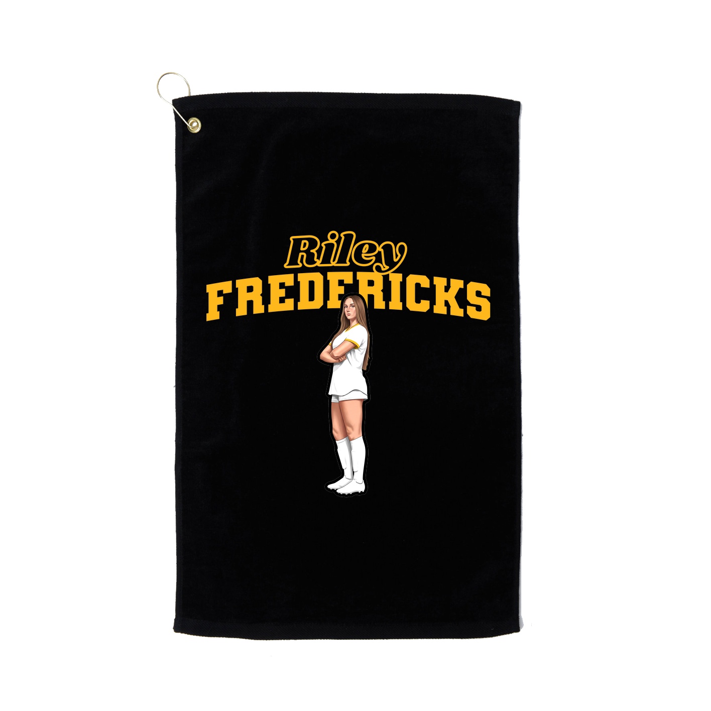 Golf Towel — Name Arch in Black