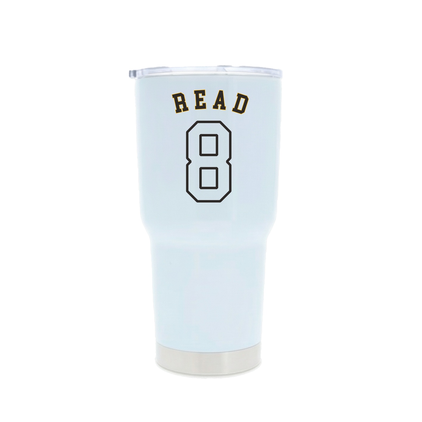 30oz Stainless Steel Tumbler — Shirsey Arch in White