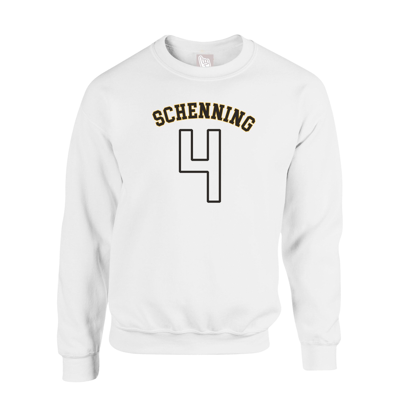 Fleece Crew — Shirsey Arch in White