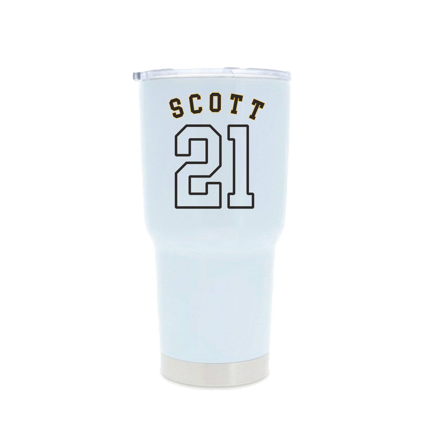 30oz Stainless Steel Tumbler — Shirsey Arch in White