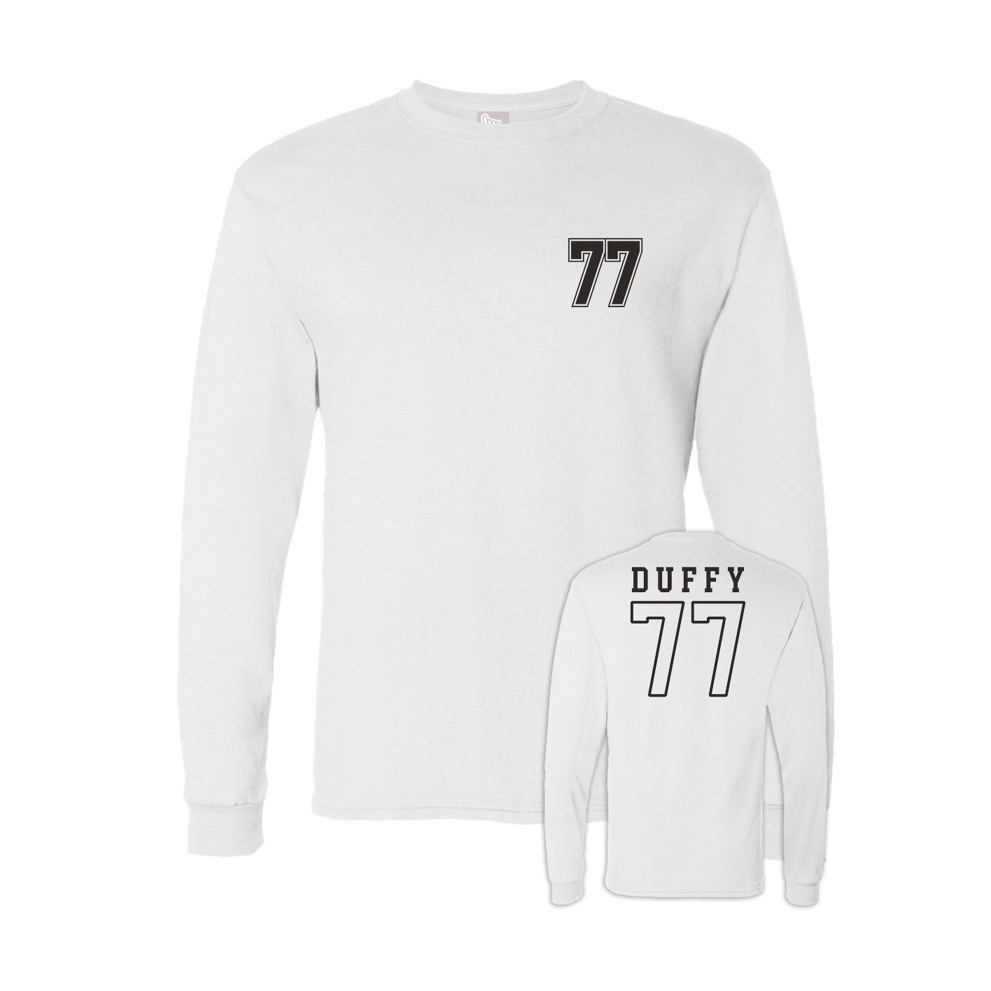 Long Sleeve Tee — Chest Back in White