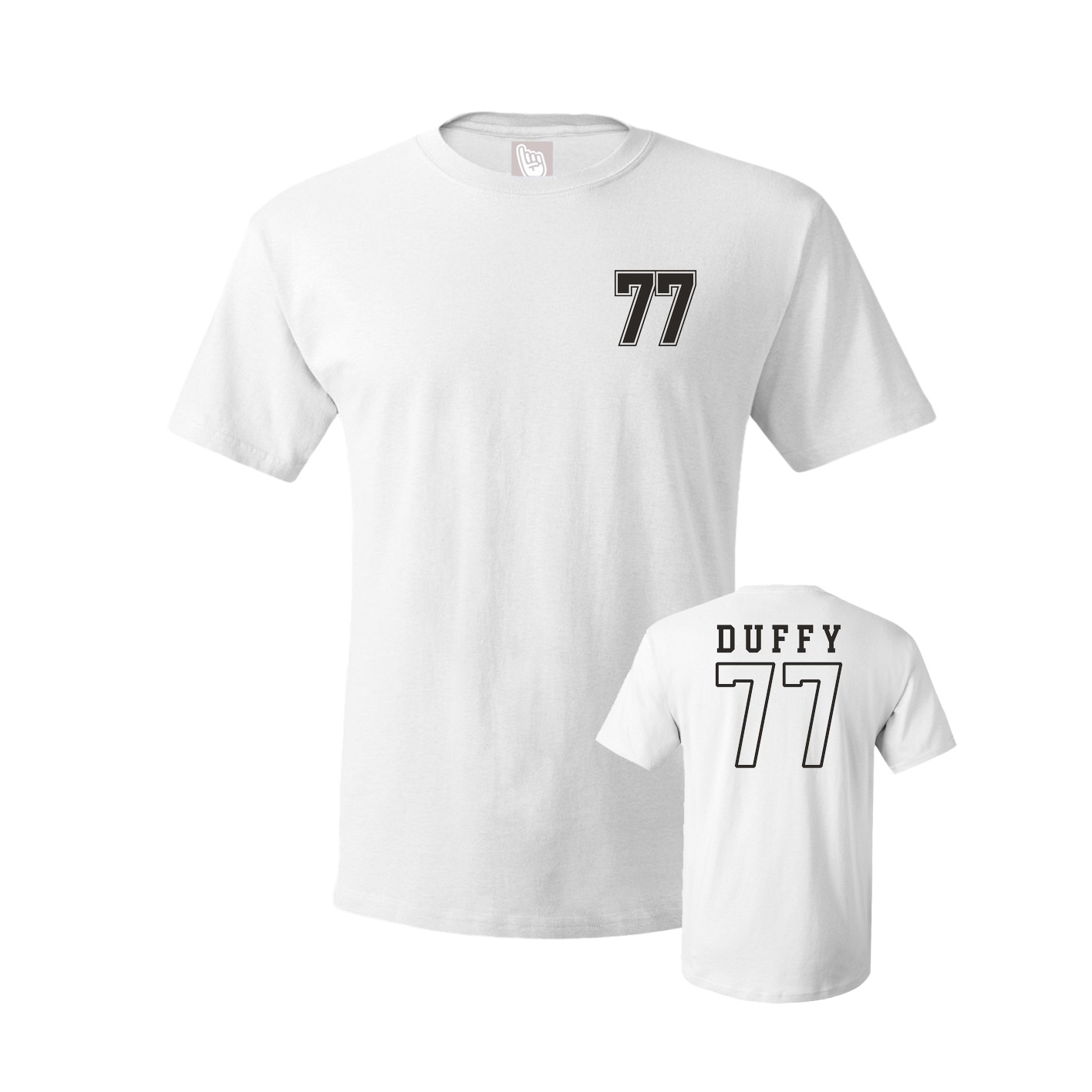 Youth Tee — Chest Back in White