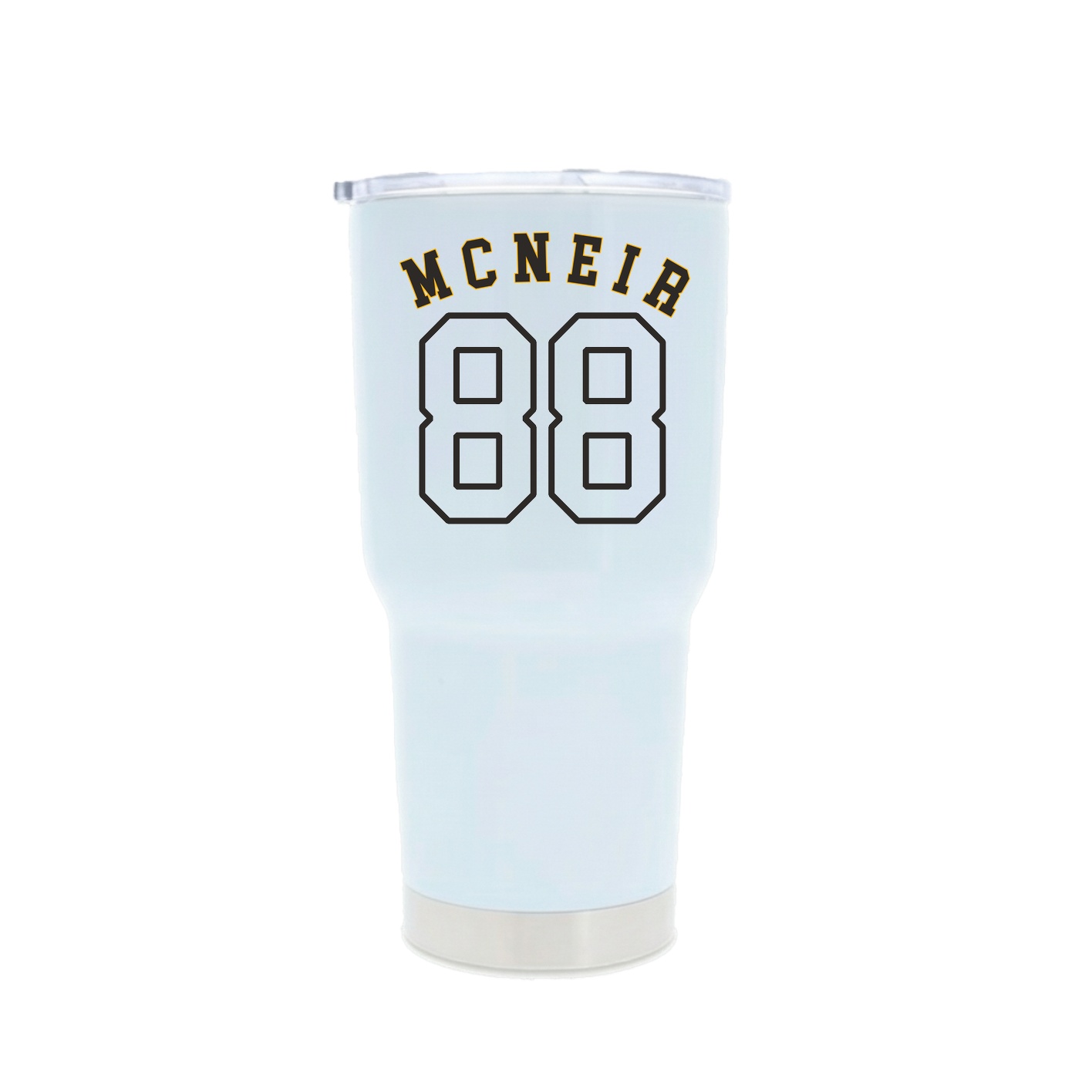 30oz Stainless Steel Tumbler — Shirsey Arch in White