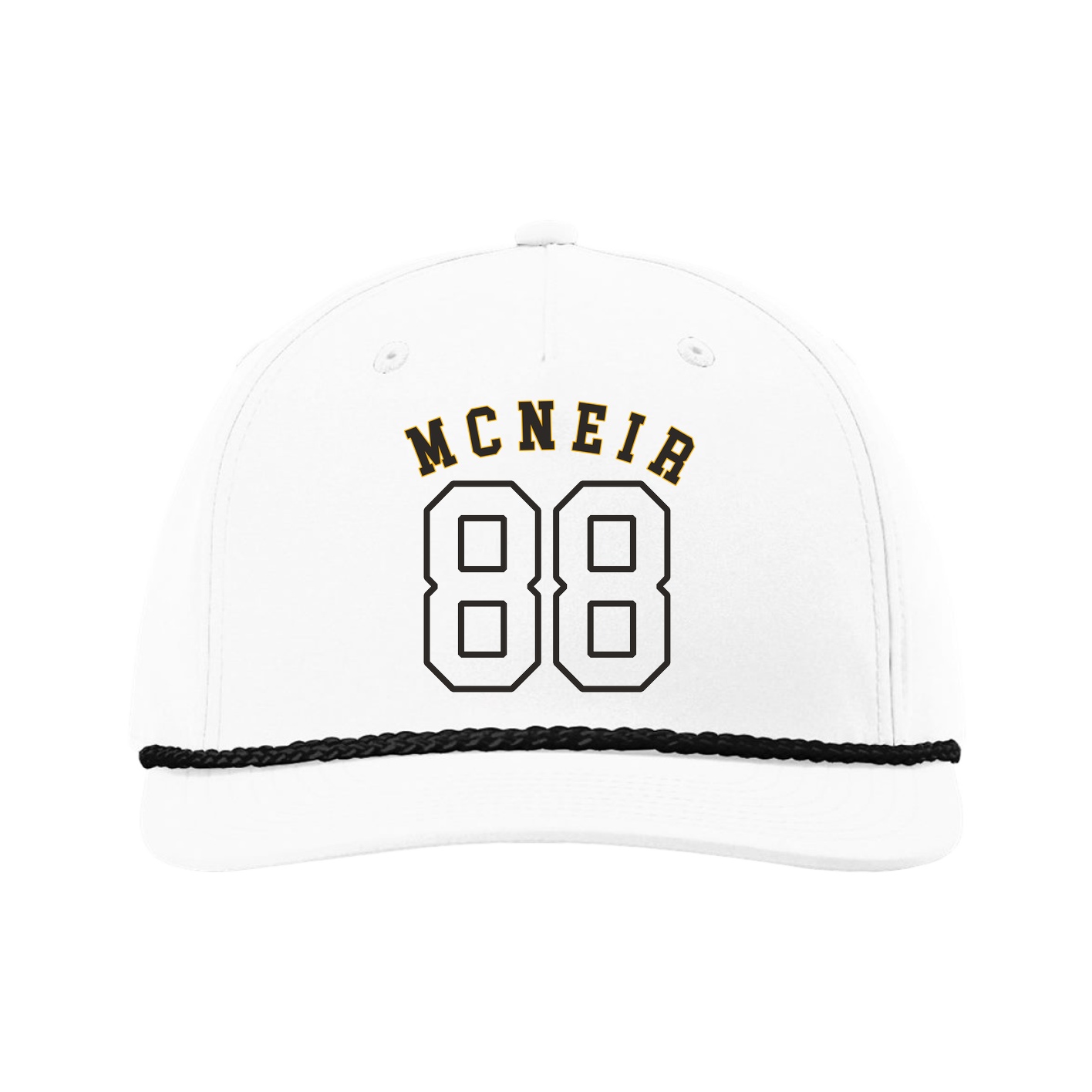Five-Panel Classic Rope Cap — Shirsey Arch in White