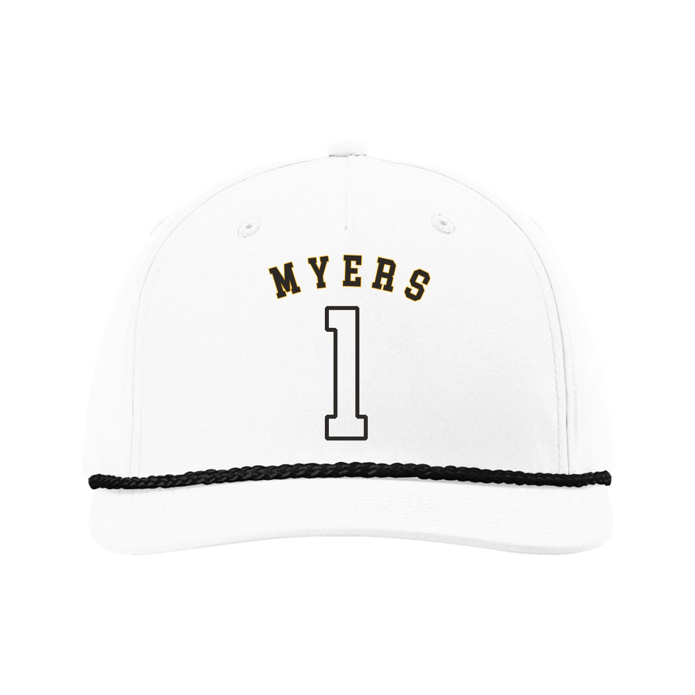 Five-Panel Classic Rope Cap — Shirsey Arch in White