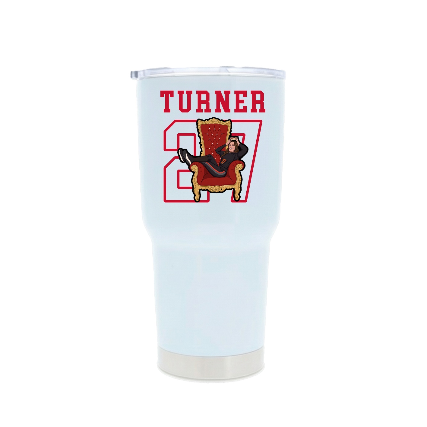 30oz Stainless Steel Tumbler — Shirsey in White