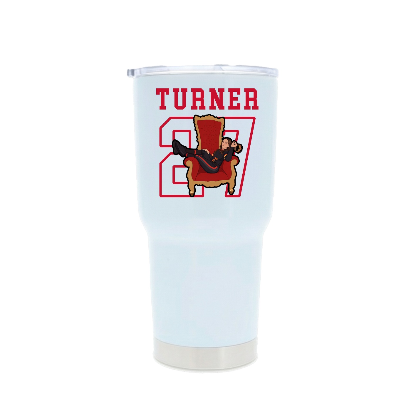 30oz Stainless Steel Tumbler — Shirsey in White