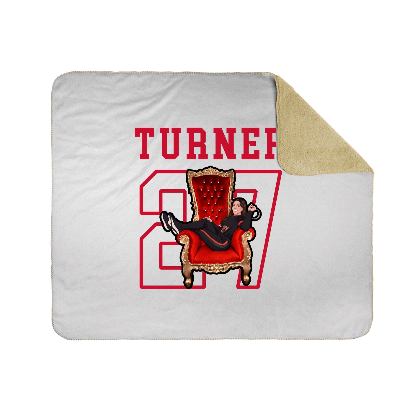 Throw Blanket — Shirsey in White