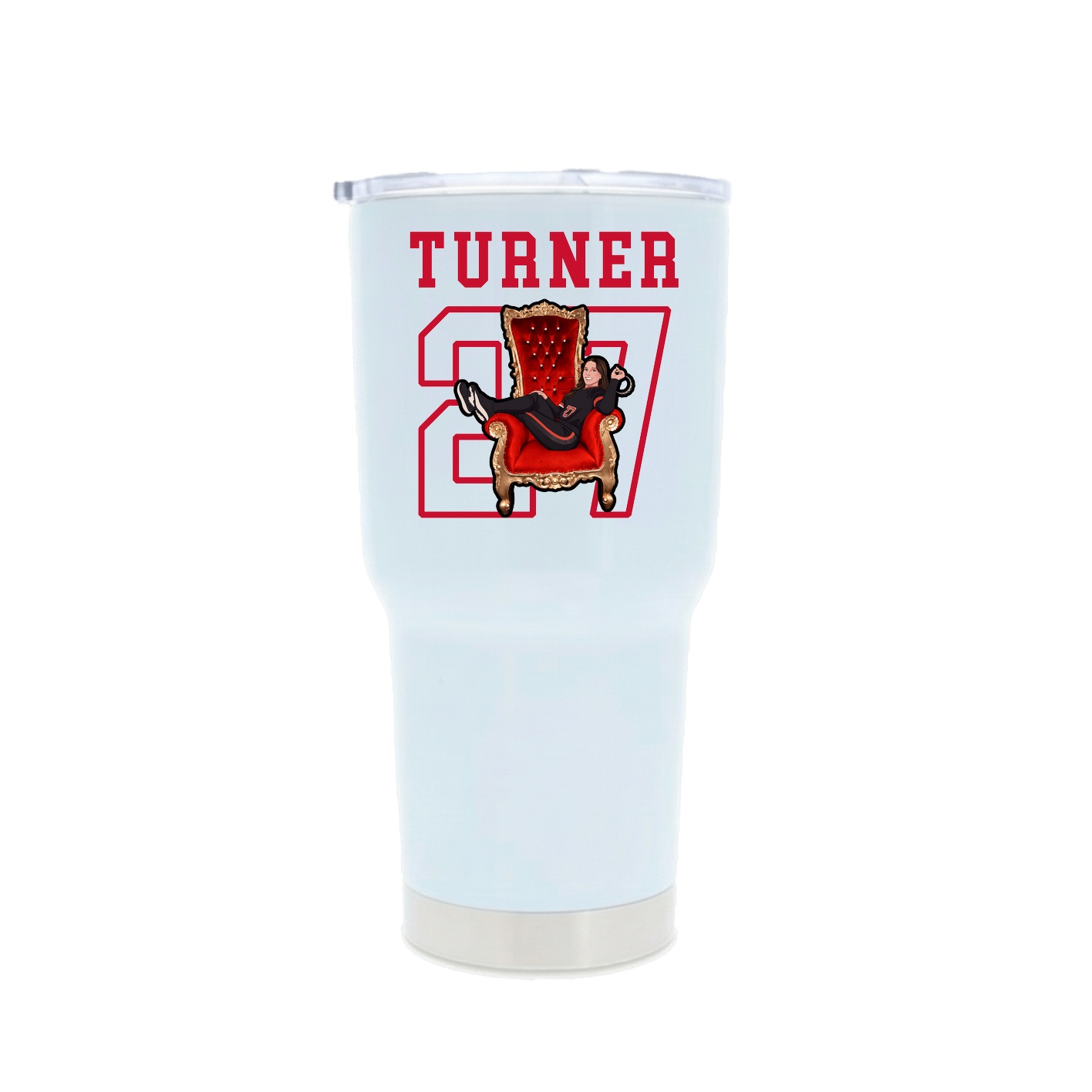30oz Stainless Steel Tumbler — Shirsey in White