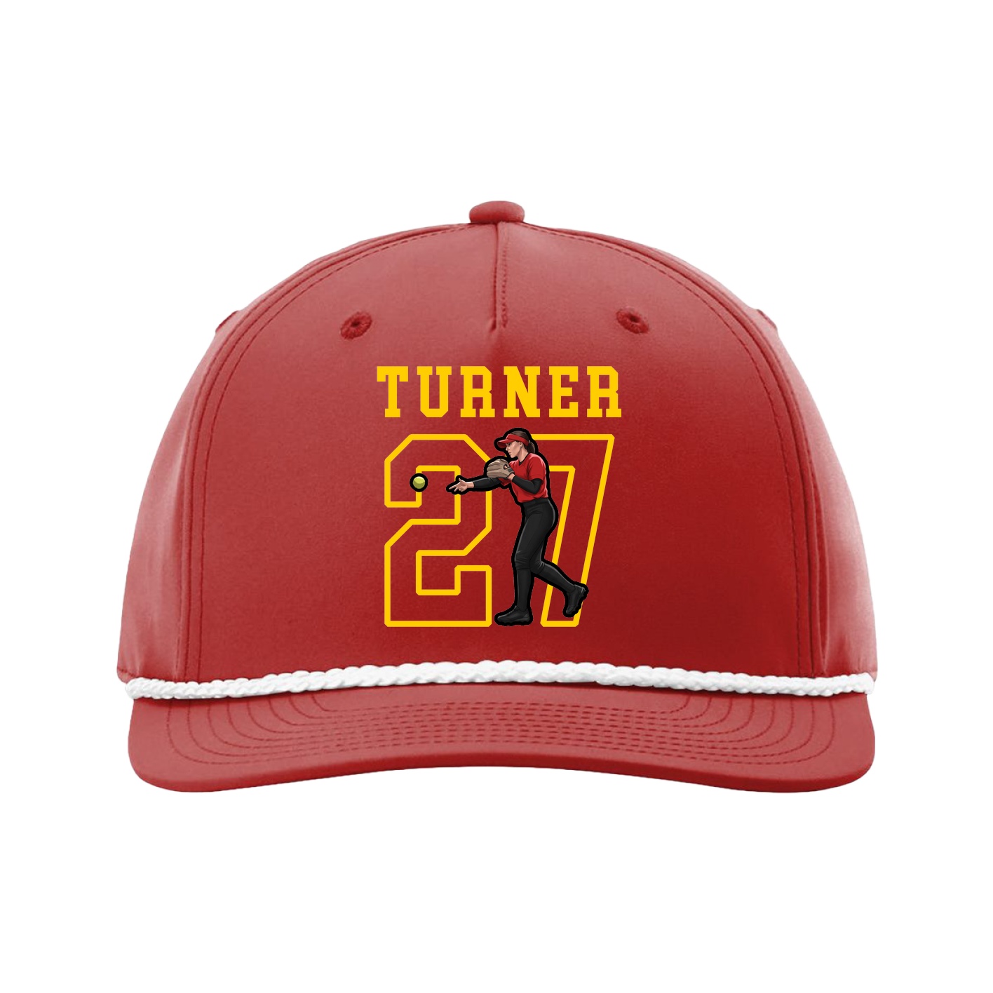 Five-Panel Classic Rope Cap — Shirsey in Red