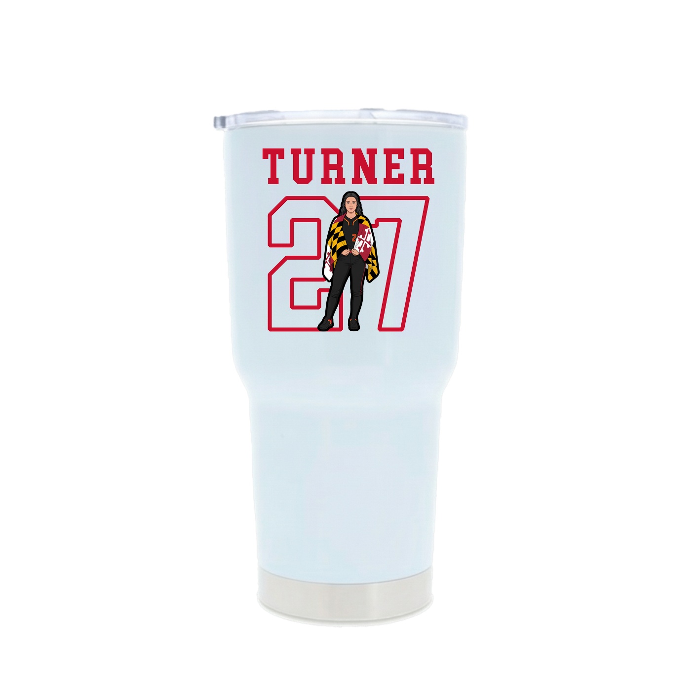 30oz Stainless Steel Tumbler — Shirsey in White