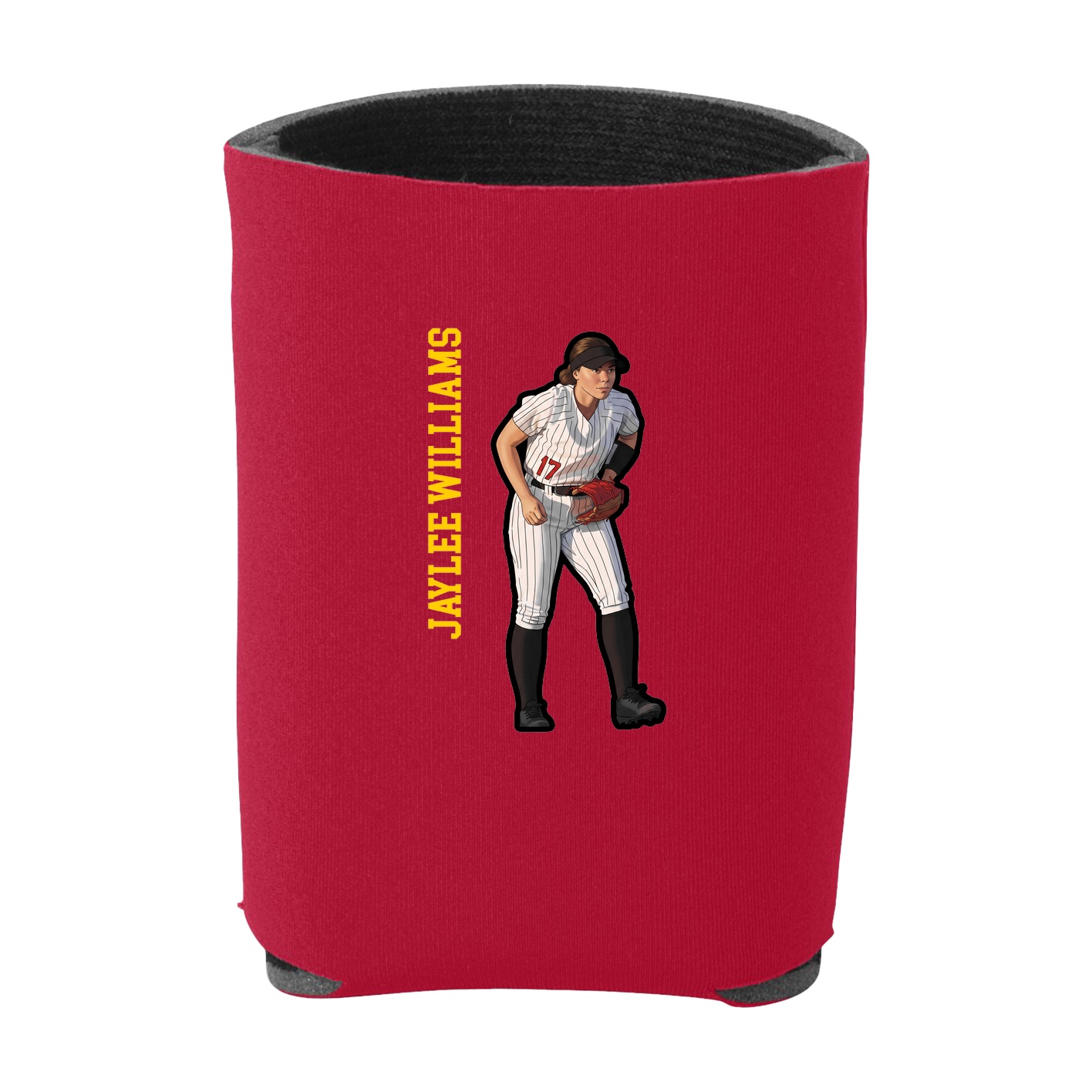Can Holder — Name Vertical in Red