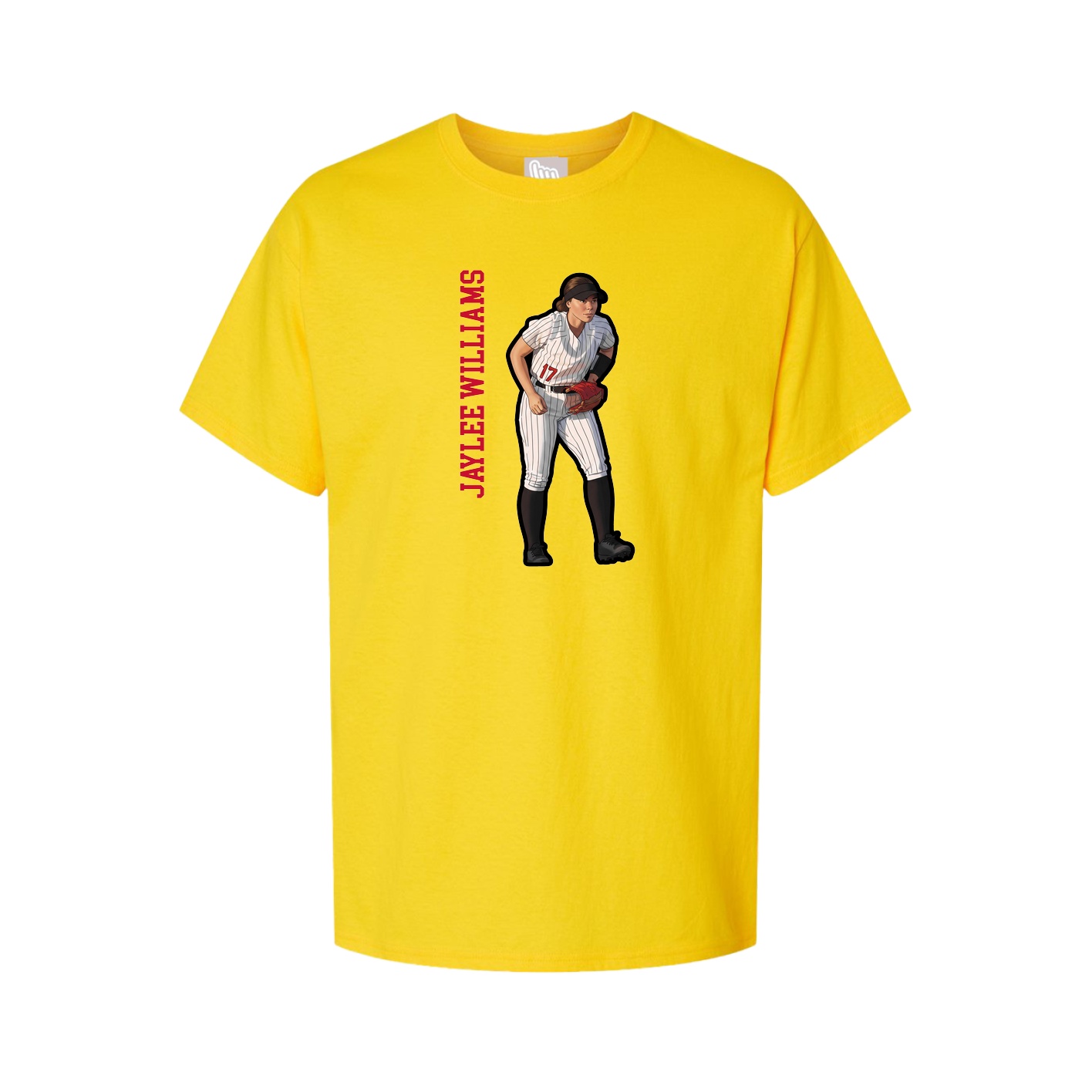 Youth Tee — Name Vertical in Gold