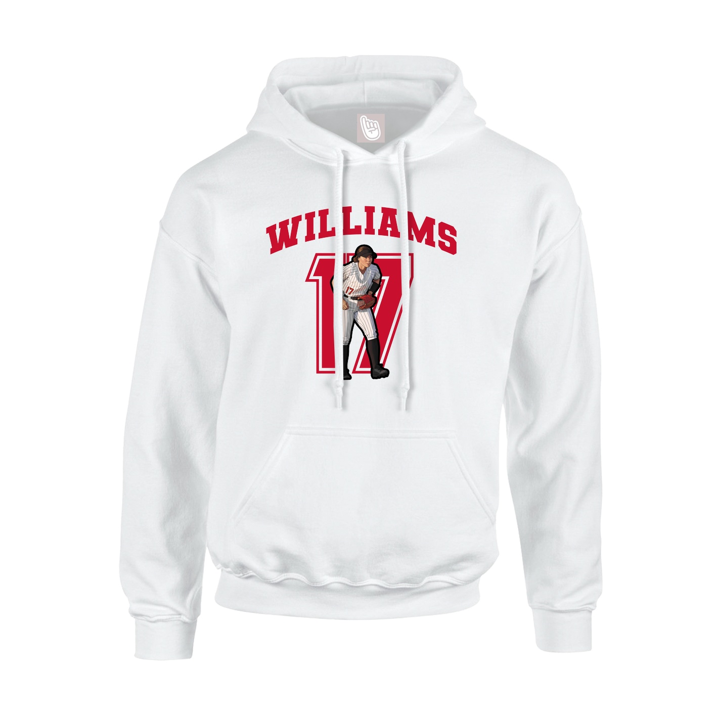 Hoodie — Number in White