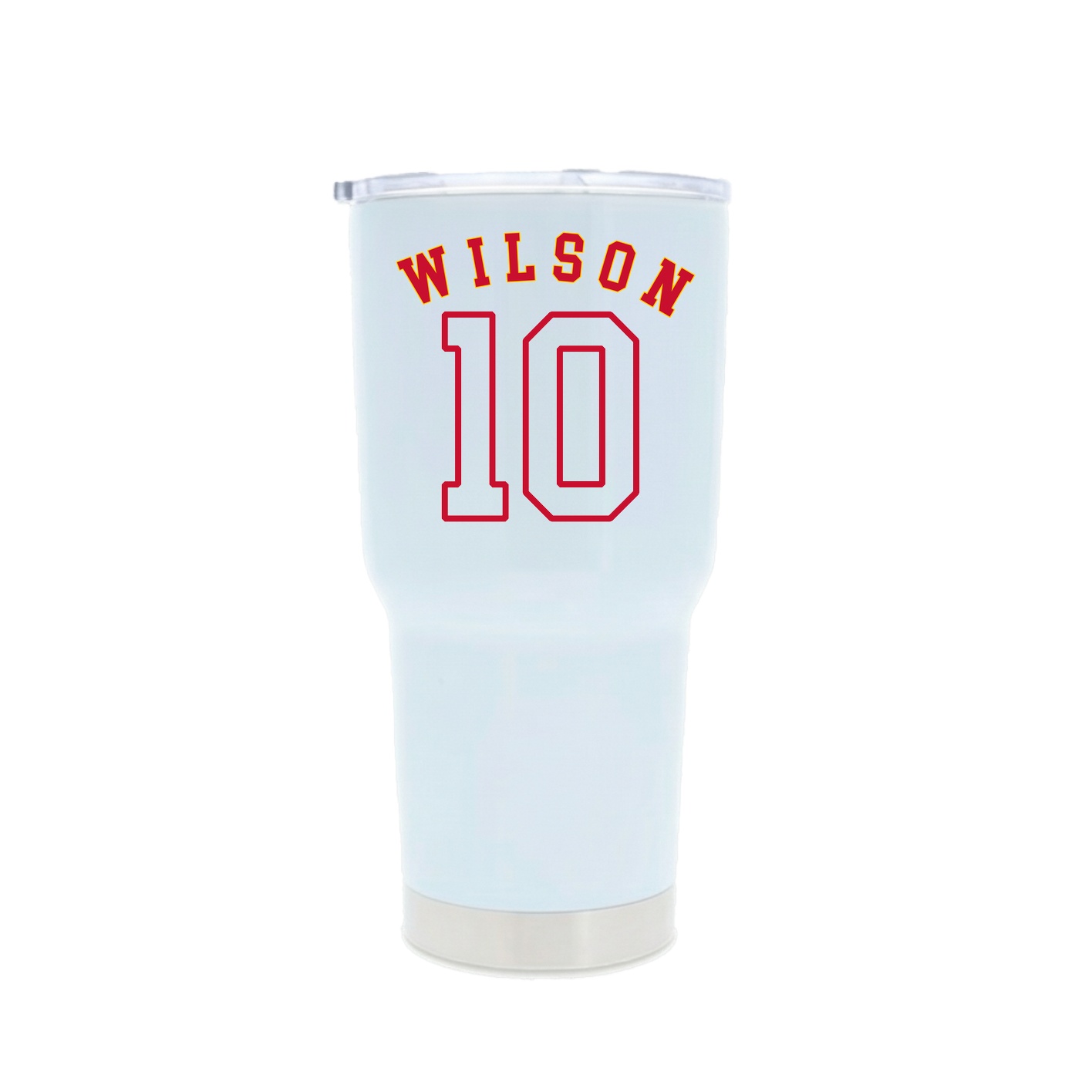 30oz Stainless Steel Tumbler — Shirsey Arch in White