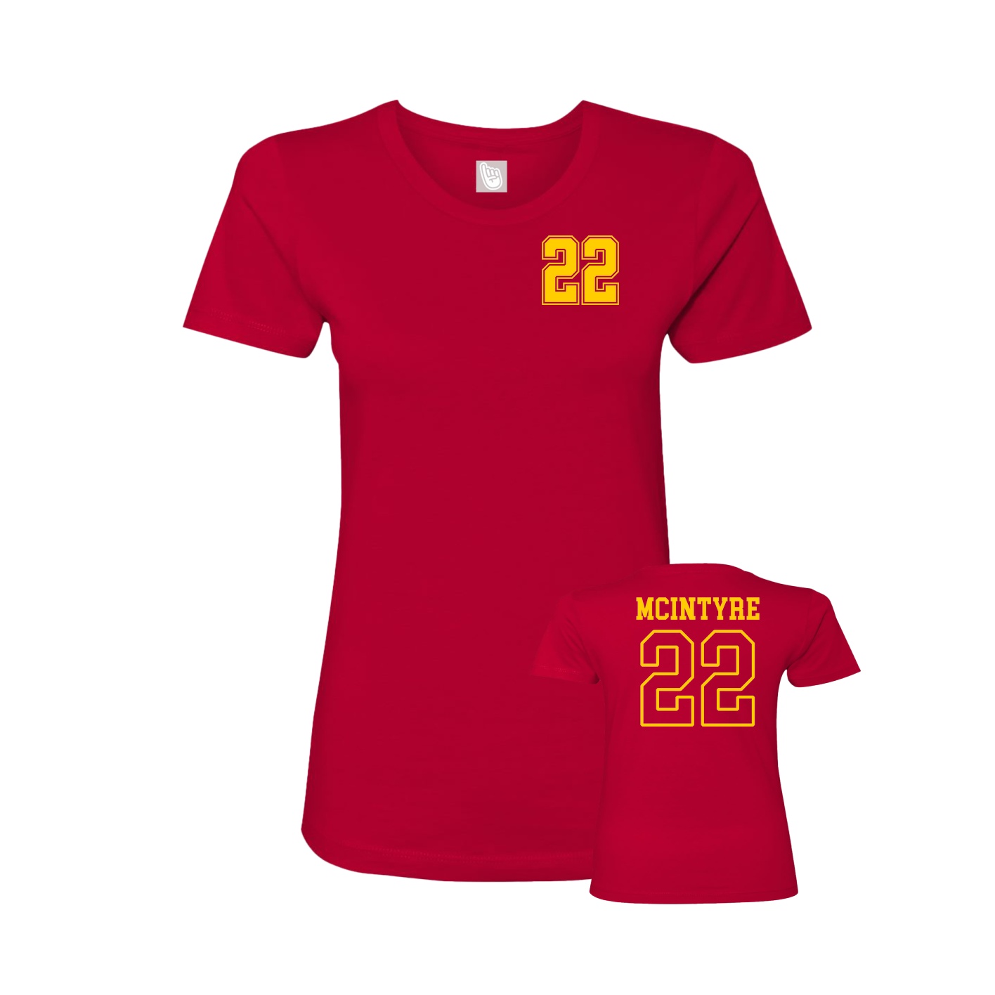 Womens Tee — Chest Back in Red