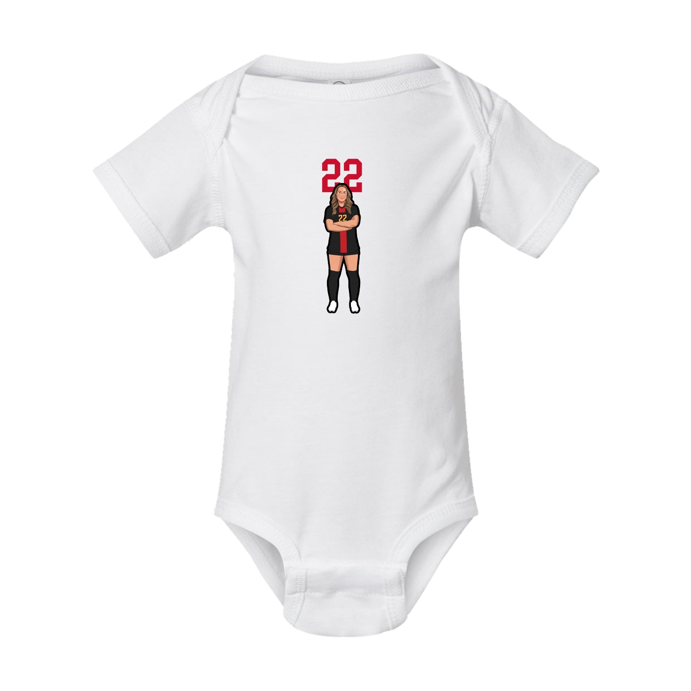 Baby Onesie — Number Top in White